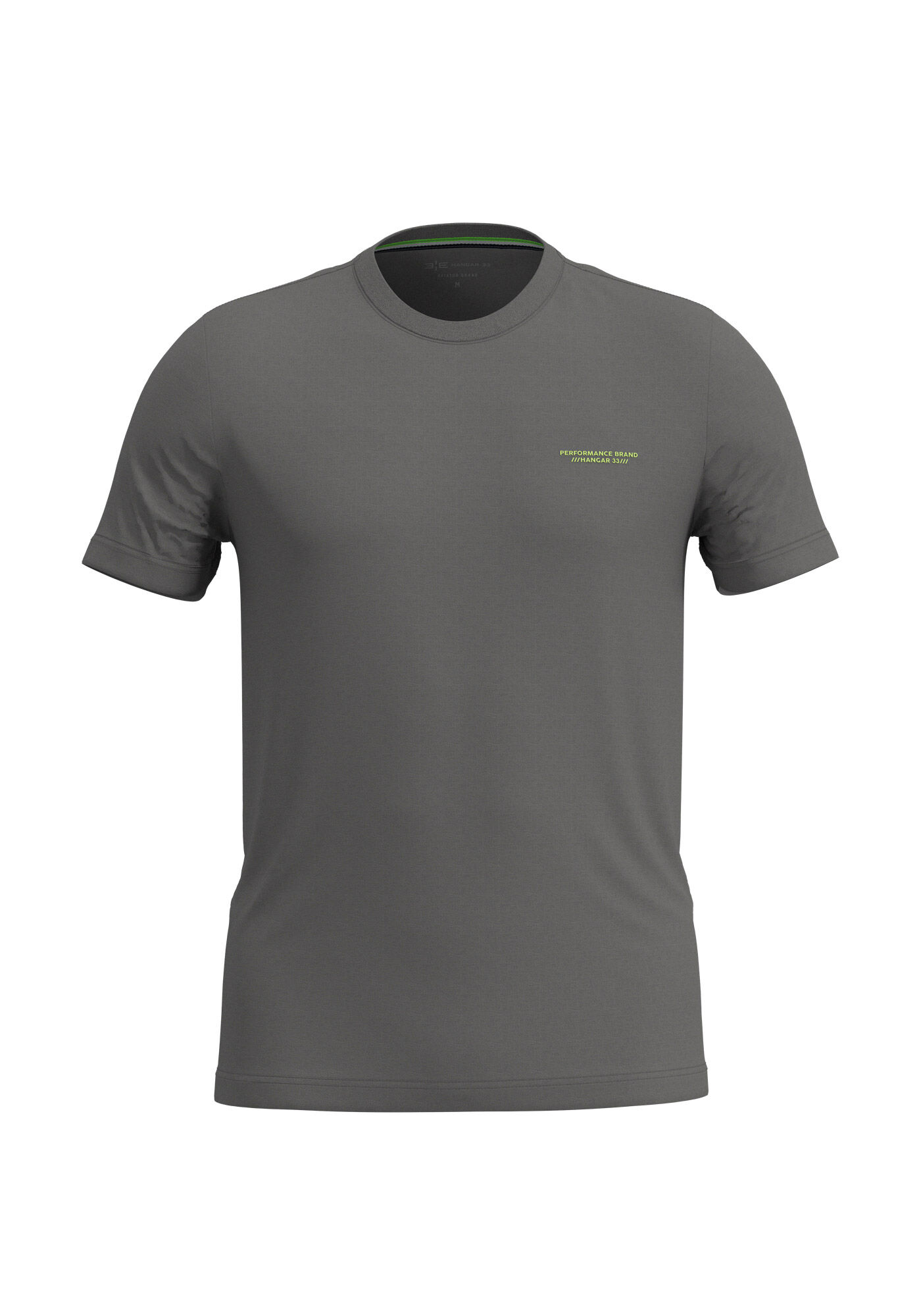 Camiseta De Mangas Curtas Em Malha Sustent&aacute;vel, CINZA NIGHTCALL, large.