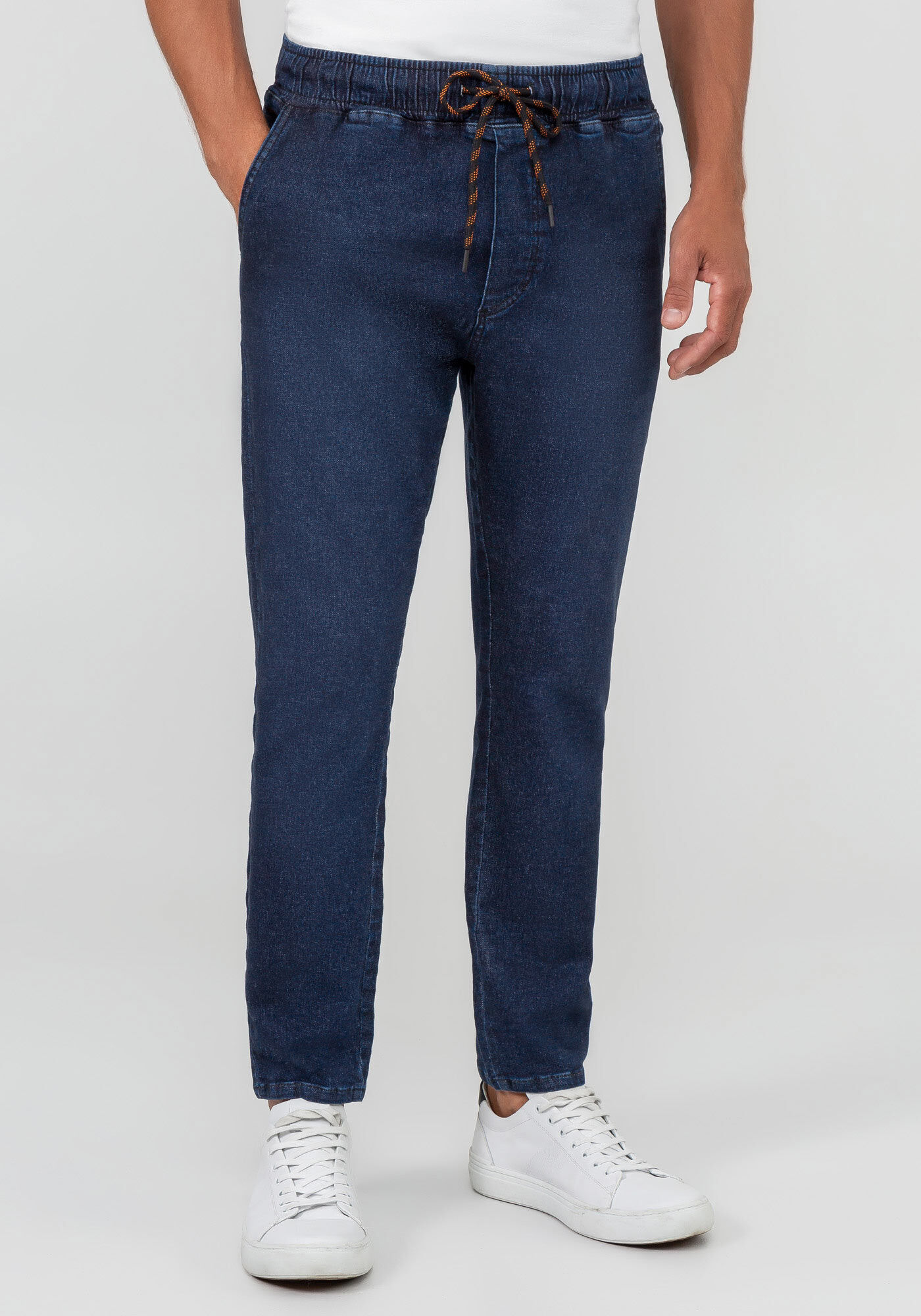 Calça jeans com hotsell cadarço