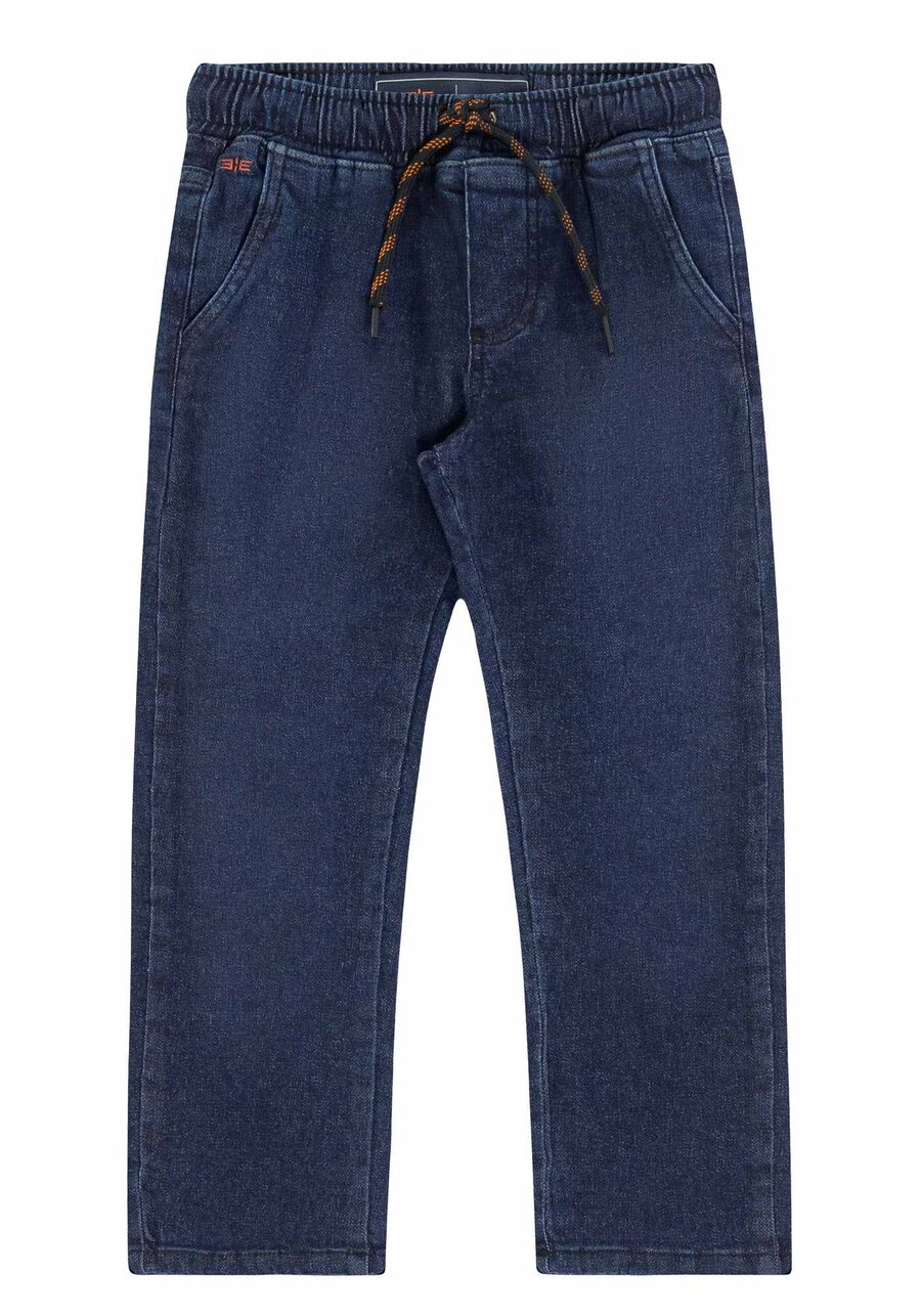 Calça Jeans Infantil Menino com Cadarço, JEANS, large.