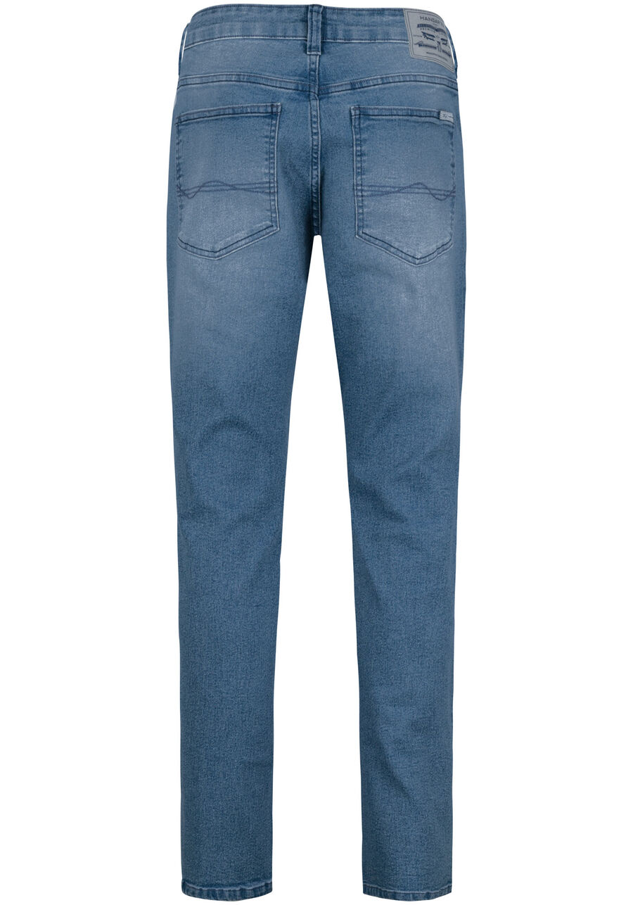 Calça Jeans Reta Radial Com Bolsos Funcionais E Elastano, JEANS. Calça Jeans Reta Radial Com Bolsos Funcionais E Elastano, JEANS, large.