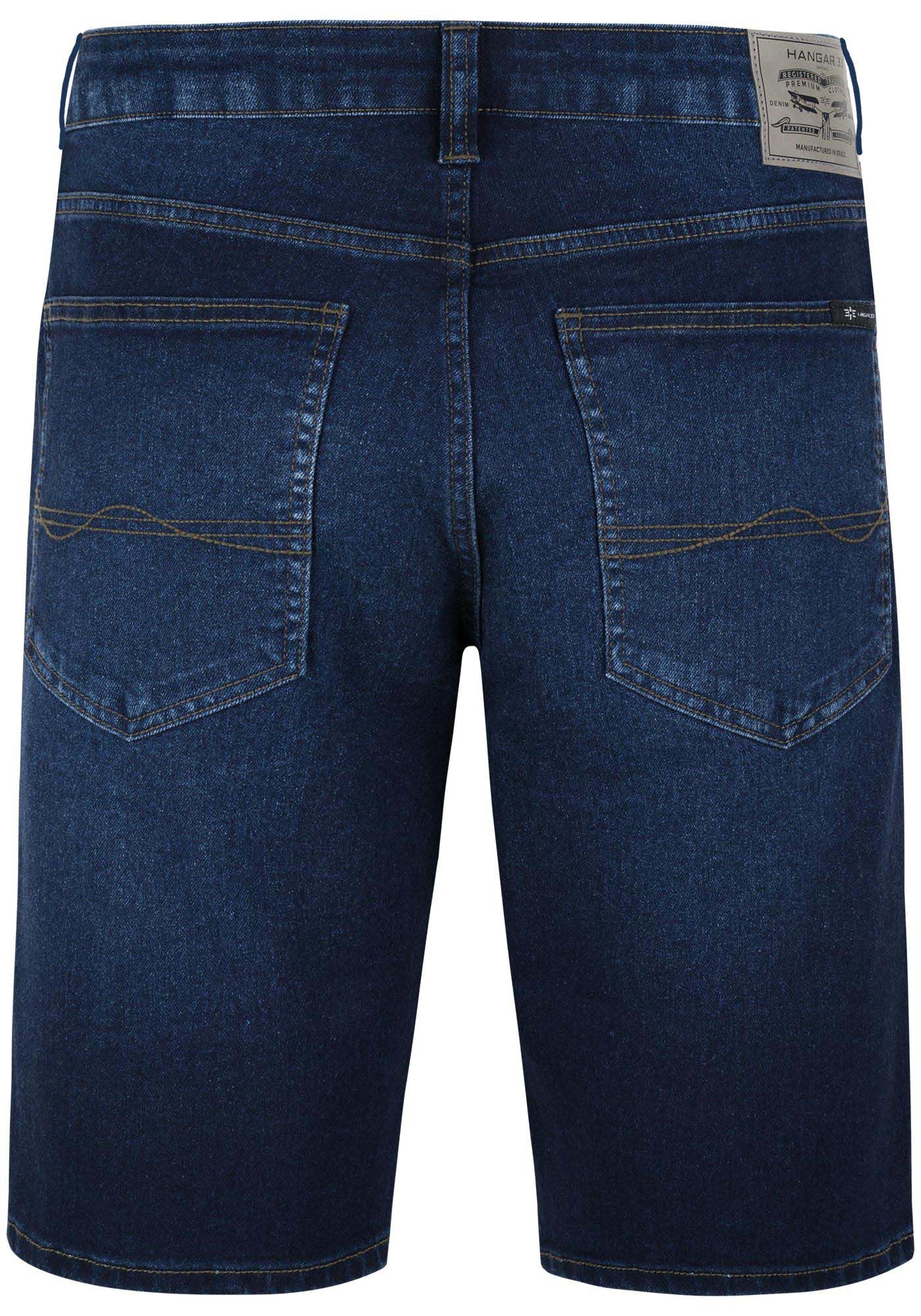 Bermuda Jeans Reta Radial Masculina Com Bolsos E Elastano, JEANS, large.