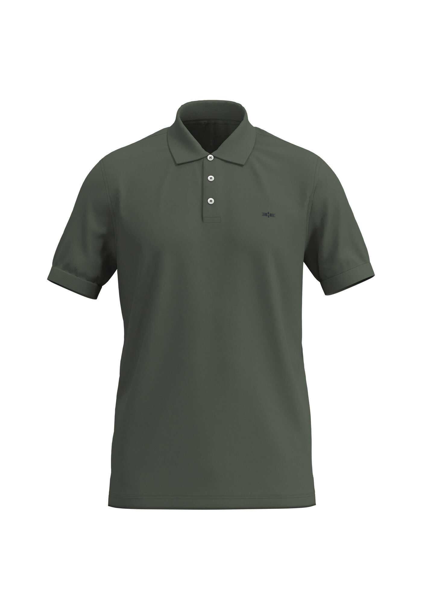 Camisa Polo De Mangas Curtas Em Algod&atilde;o Pima, VERDE GOLF, large.