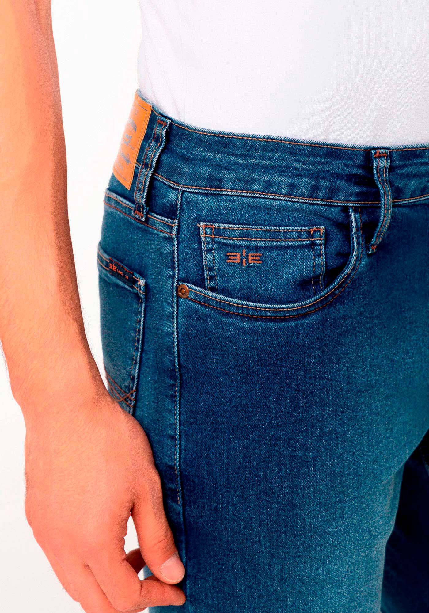 Cal&ccedil;a Jeans Slim Com Elastano E Bolsos Turbofan, JEANS, large.