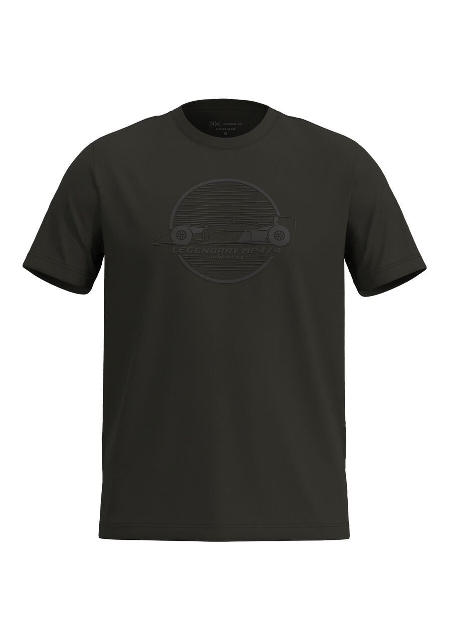 Camiseta De Algodão Responsável Com Mangas Curtas, PRETO. Camiseta De Algodão Responsável Com Mangas Curtas, PRETO, large.