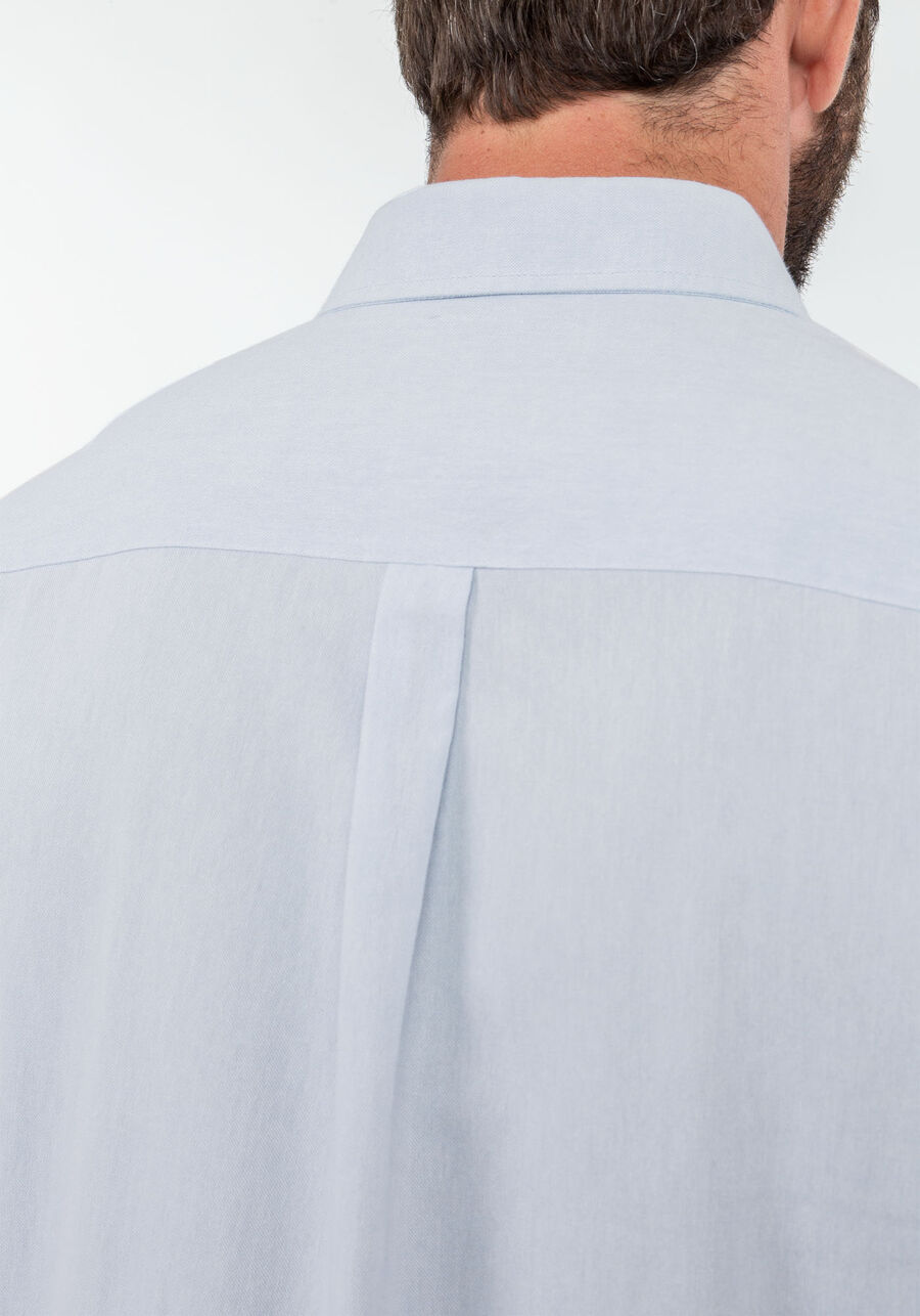 Camisa Masculina Comfort com Bolsos, AZUL CLARO. Camisa Masculina Comfort com Bolsos, AZUL CLARO, large.