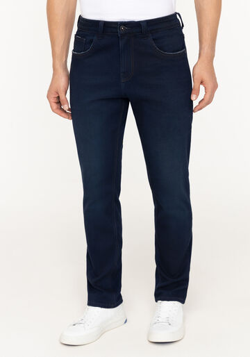 Calça Jeans Reta Radial Com Elastano Masculina, JEANS. Calça Jeans Reta Radial Com Elastano Masculina, JEANS, large.