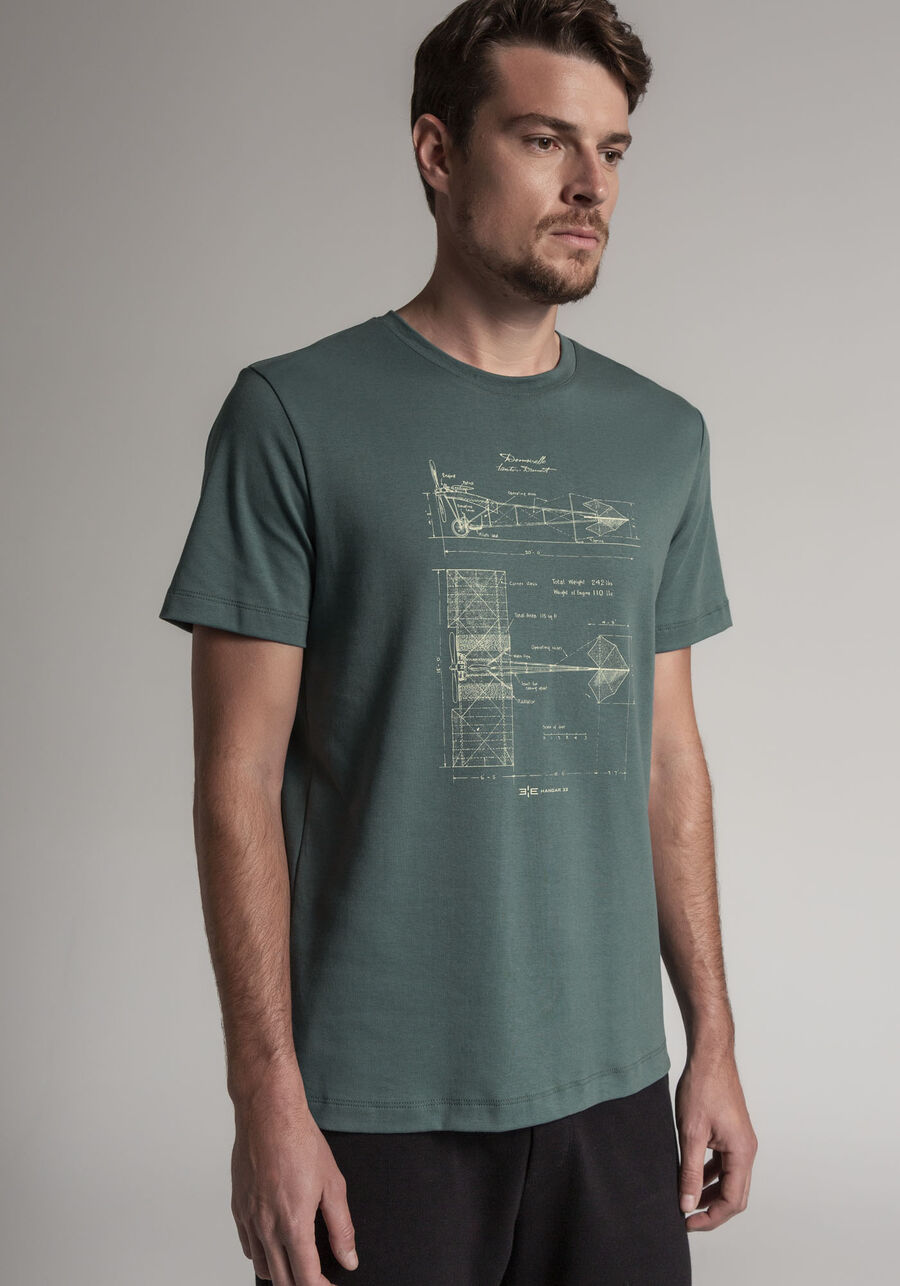 Camiseta Masculina Especial Santos Dumont, VERDE LIVE. Camiseta Masculina Especial Santos Dumont, VERDE LIVE, large.