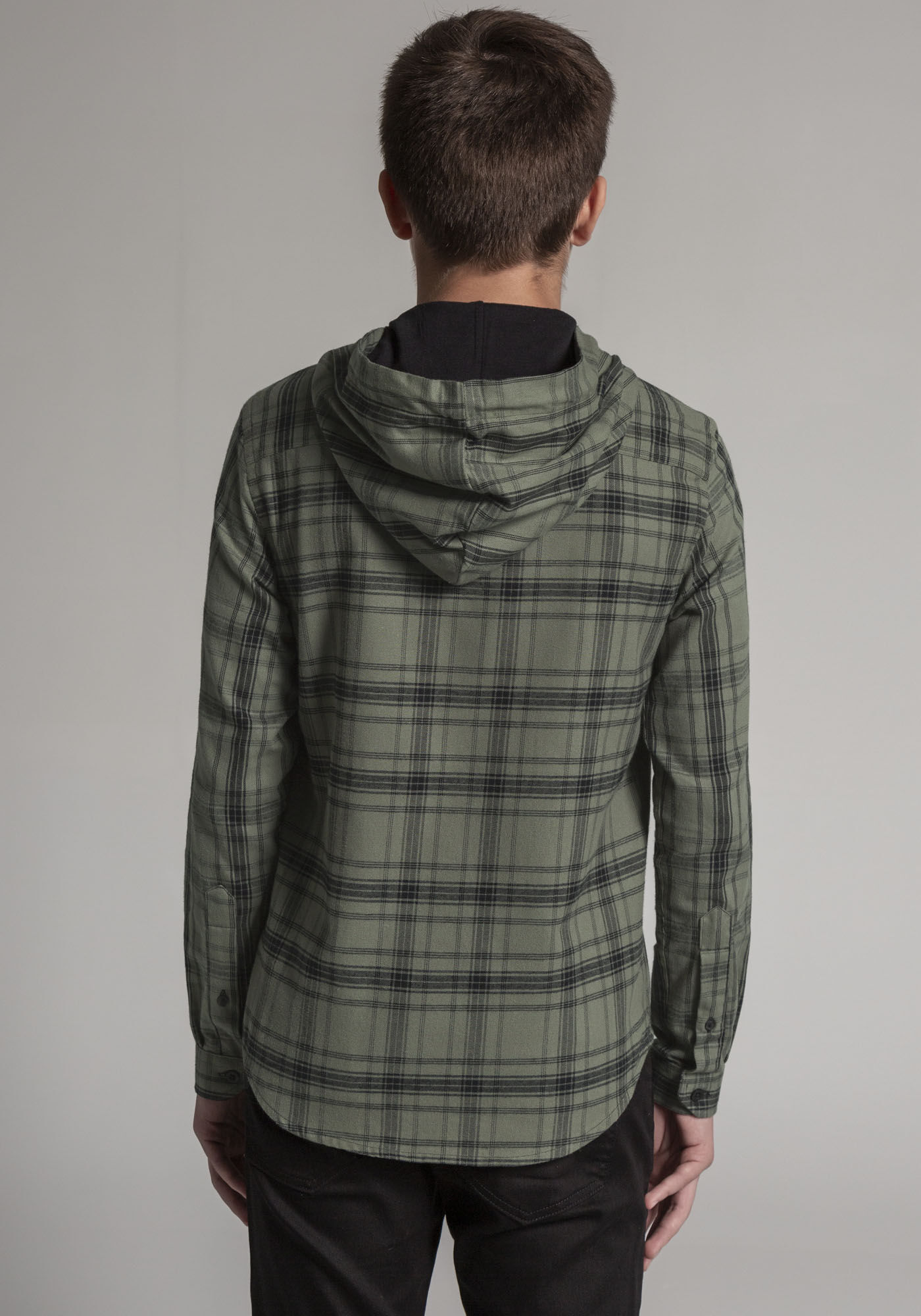 camisa juvenil comfort xadrez, VERDE REIGN, large.