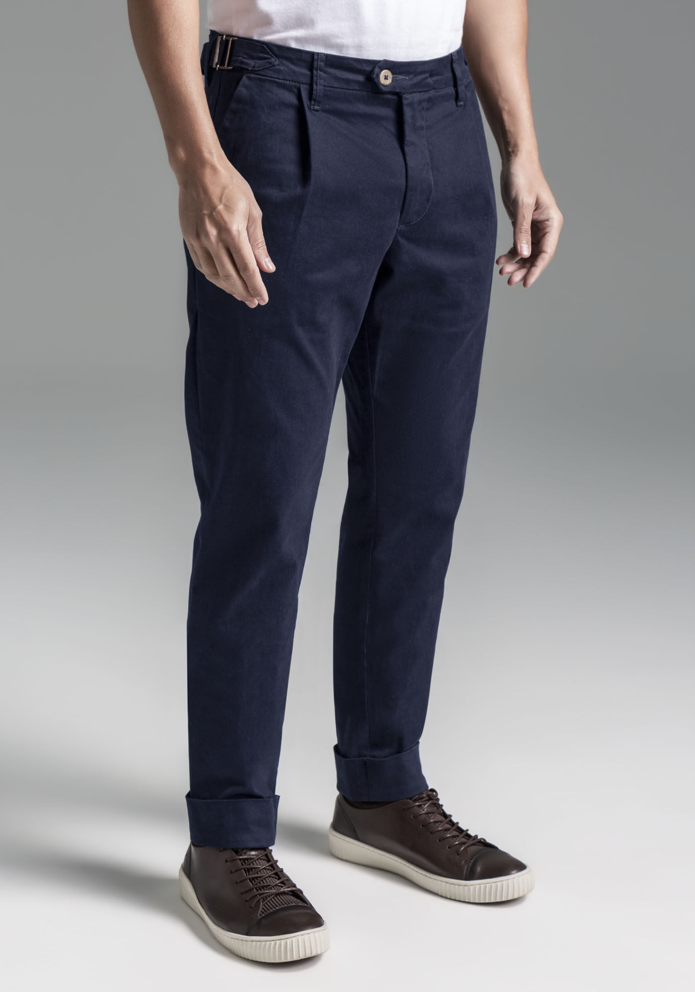 Cal&ccedil;a Sarja Masculina Alfaiataria Cropped, MARINHO ACTION, large.