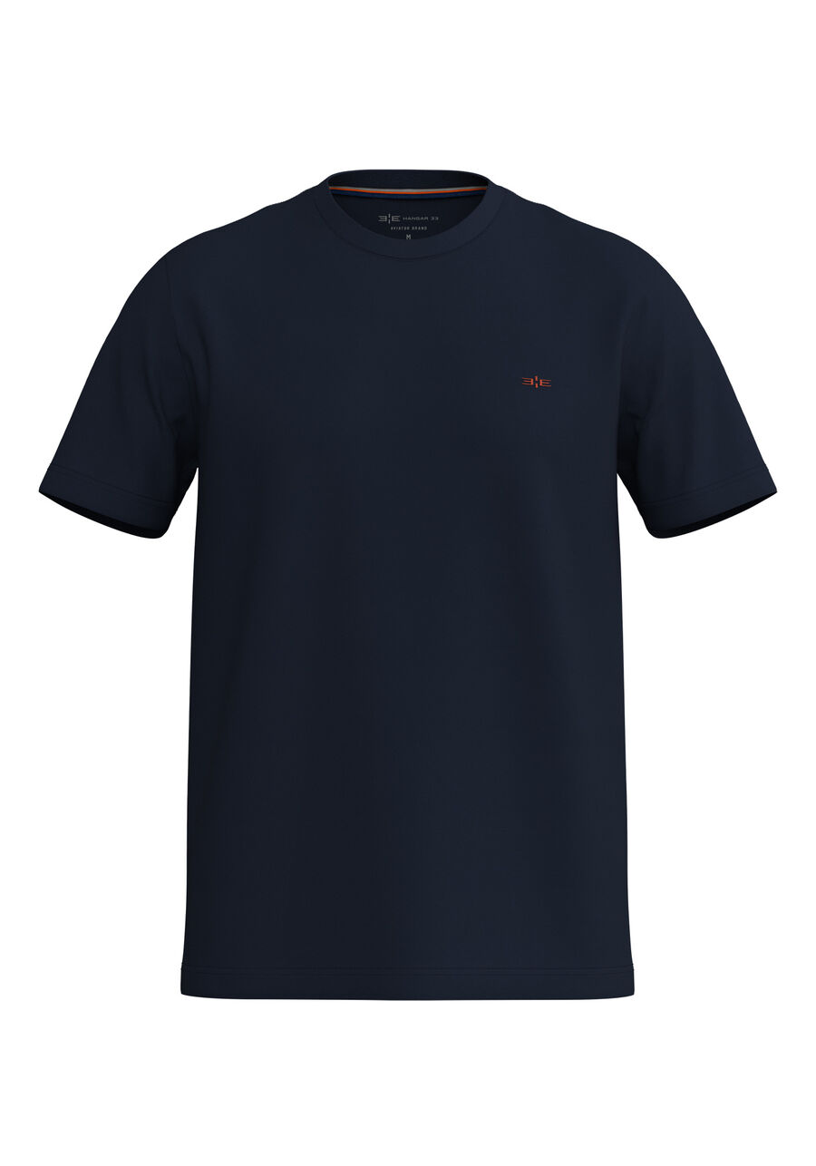 Camiseta Com Manga Curta E Gola Redonda Em Malha De Algodão, MARINHO IMPERIO. Camiseta Com Manga Curta E Gola Redonda Em Malha De Algodão, MARINHO IMPERIO, large.