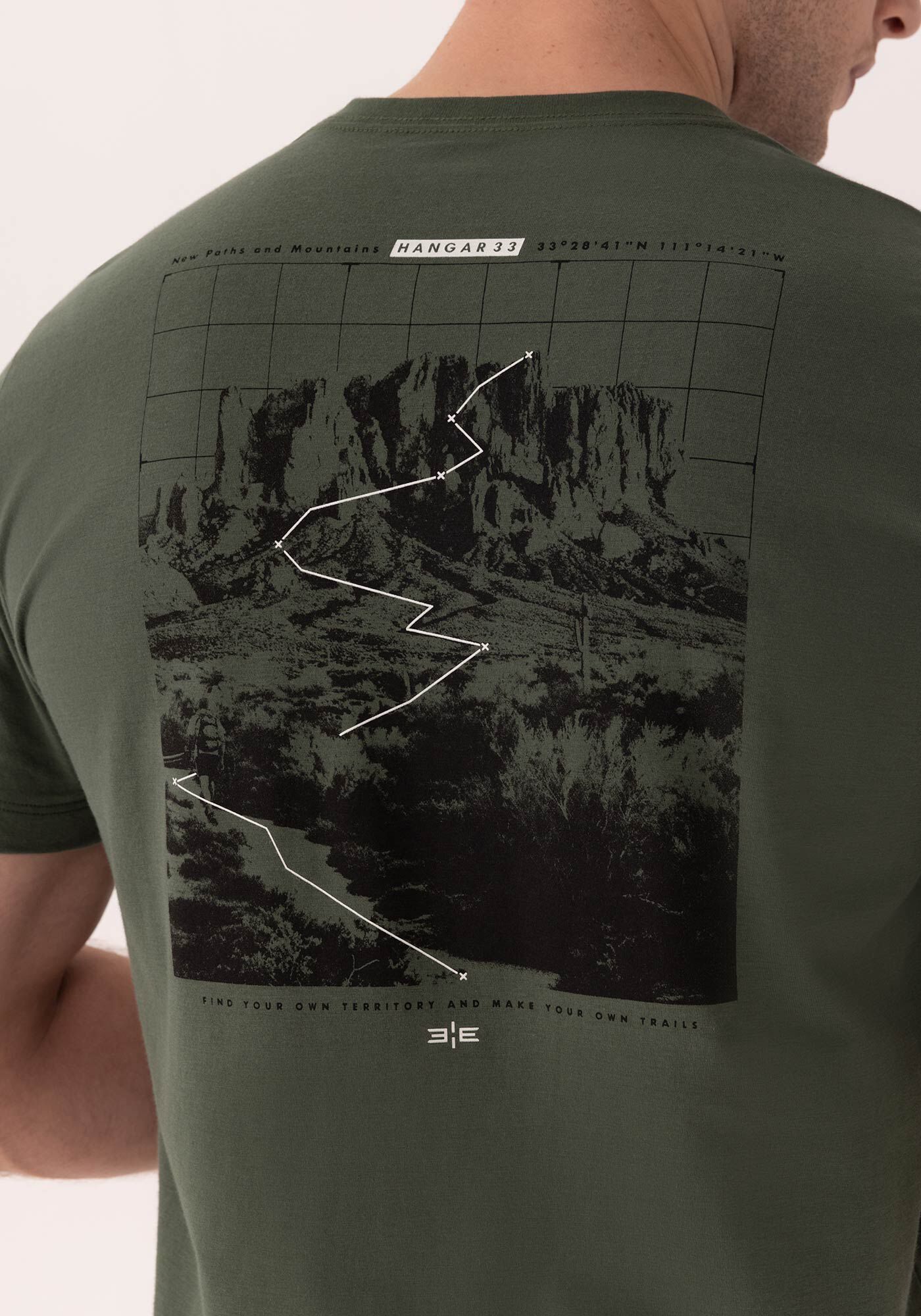 Camiseta Em Algod&atilde;o Peletizado Com Estampa Frente E Costas, VERDE HEIR, large.