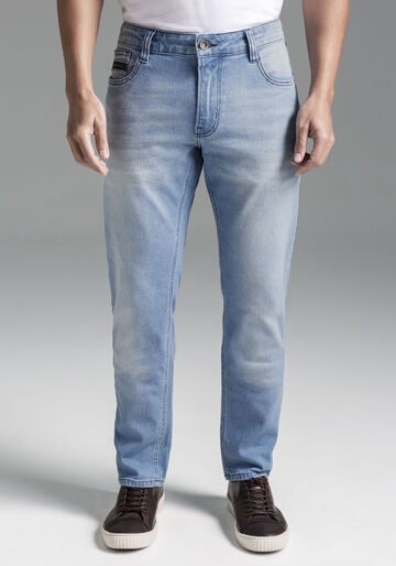 Calça Jeans Masculina Slim Clara Estonada, JEANS. Calça Jeans Masculina Slim Clara Estonada, JEANS, large.