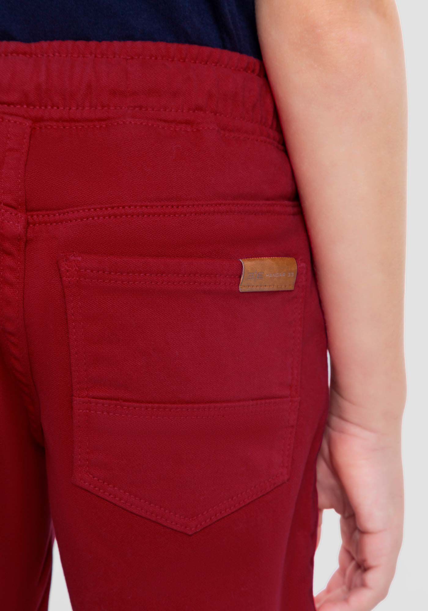 Bermuda Jogging em Sarja Infantil, VERMELHO SKETCH, large.