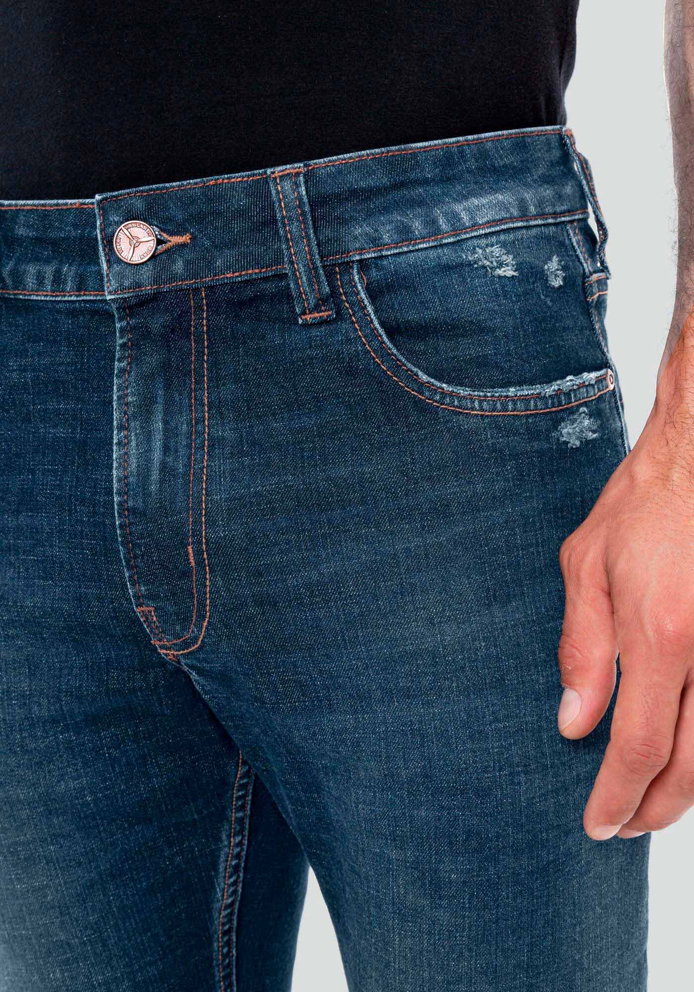 Cal&ccedil;a Jeans Masculina Escura Slim Clima Control, JEANS, large.