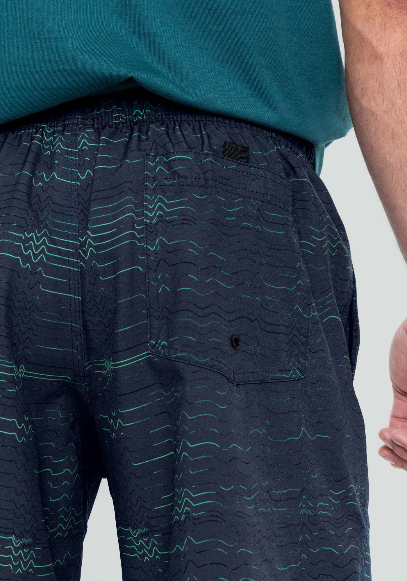 Shorts Masculino em Tecido Plano Estampado, MARINHO IMPERIO, large.