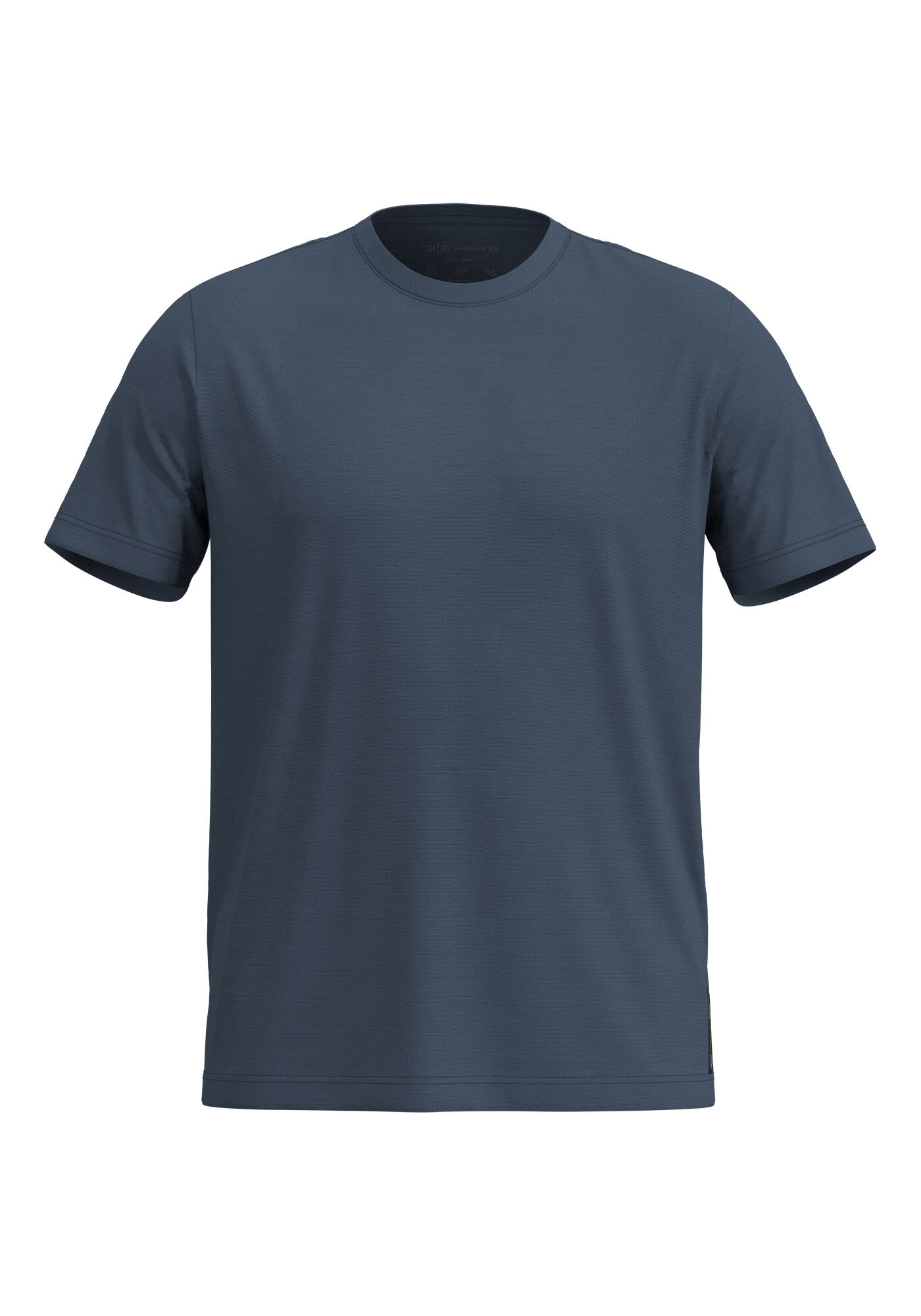 Camiseta B&aacute;sica De Mangas Curtas Em Malha De Poliamida, MARINHO ACTION, large.