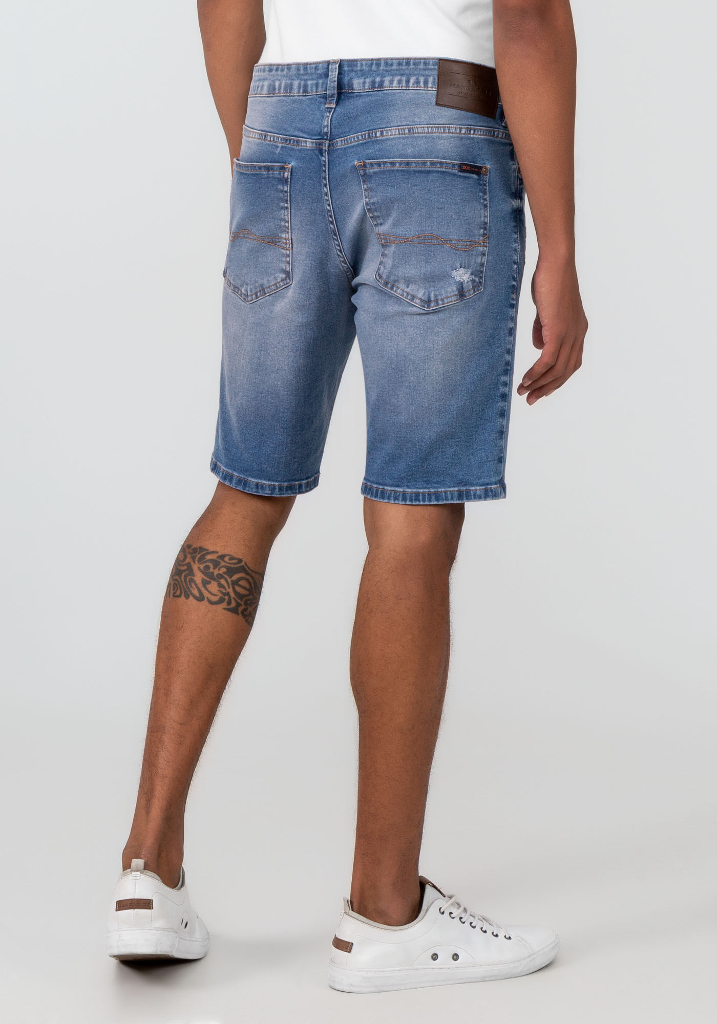 Bermuda jeans shop masculina reta