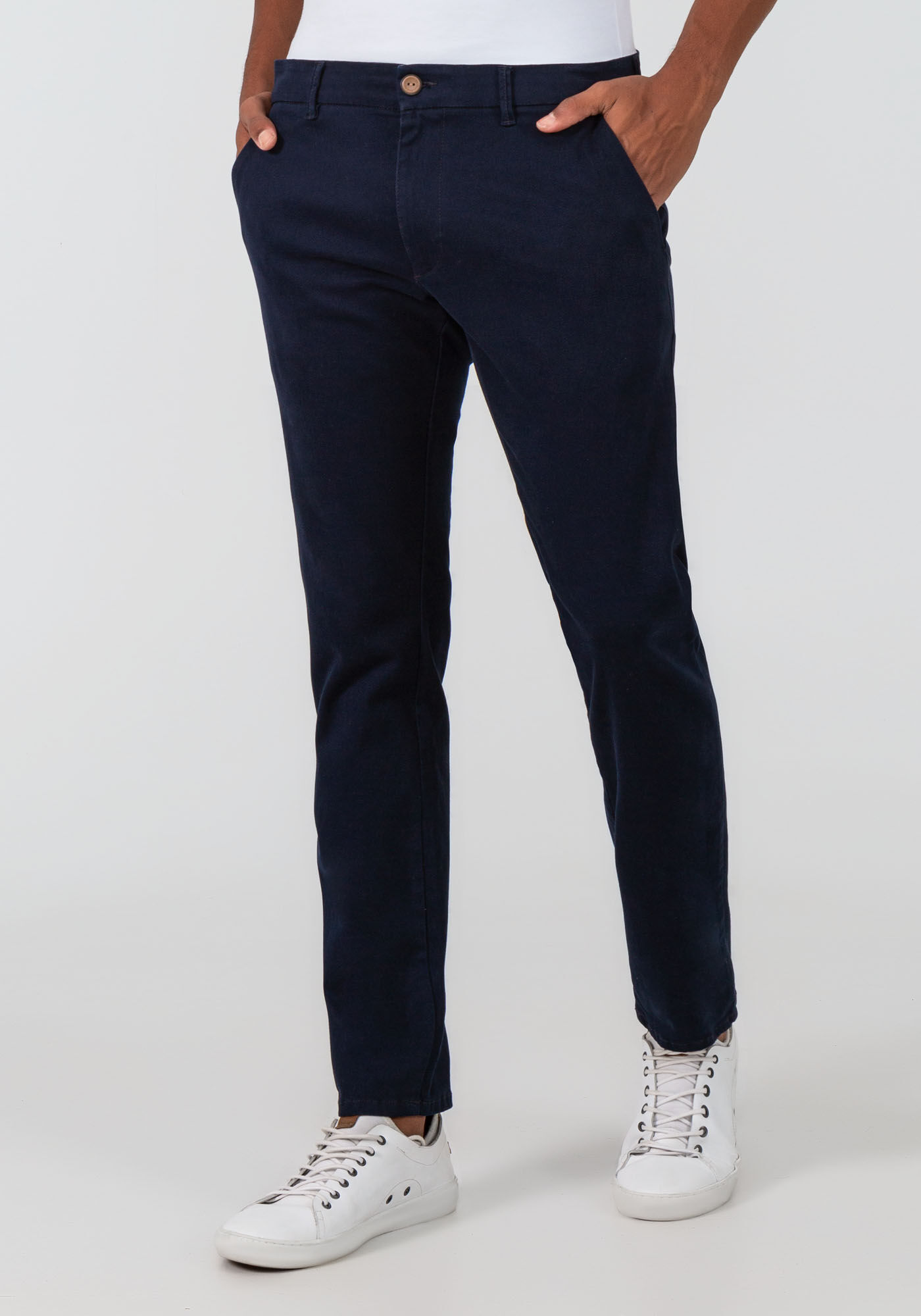 Cal&ccedil;a Sarja Chino Slim Shirt Lock, MARINHO ACTION, large.