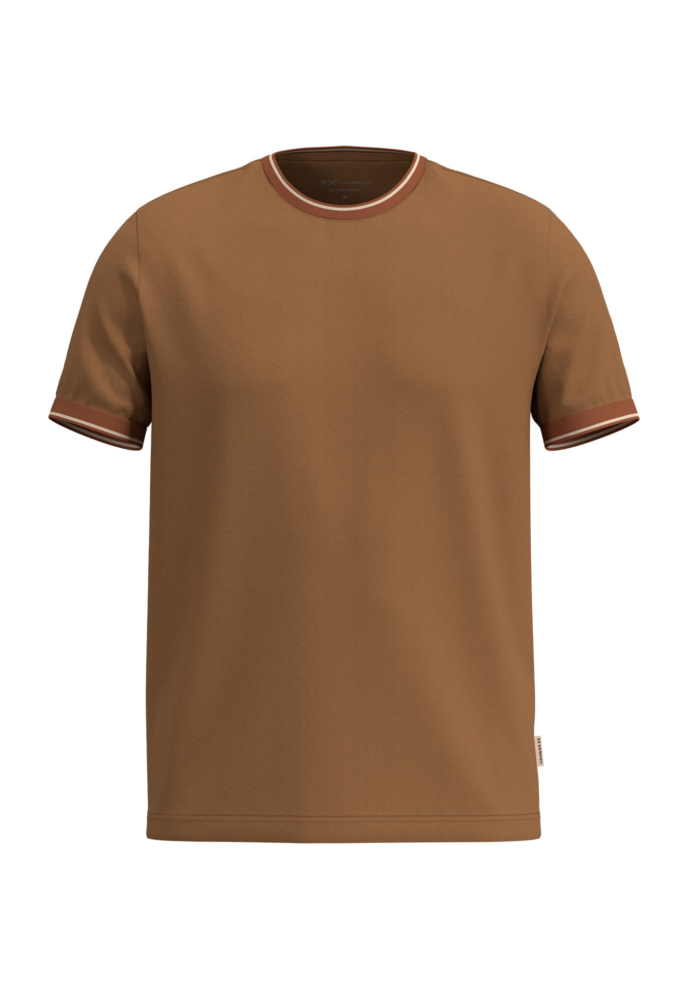 Camiseta De Manga Curta Em Meia Malha De Algod&atilde;o Peletizada, MARROM GODIVA, large.