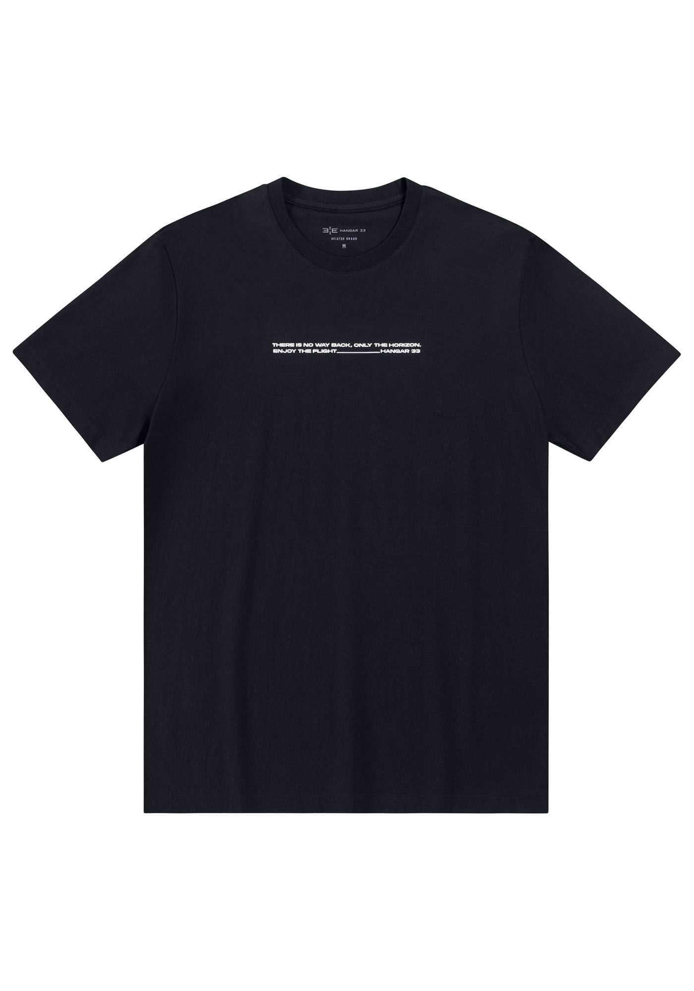 Camiseta Masculina em Algod&atilde;o Pima com Estampa, PRETO REATIVO, large.