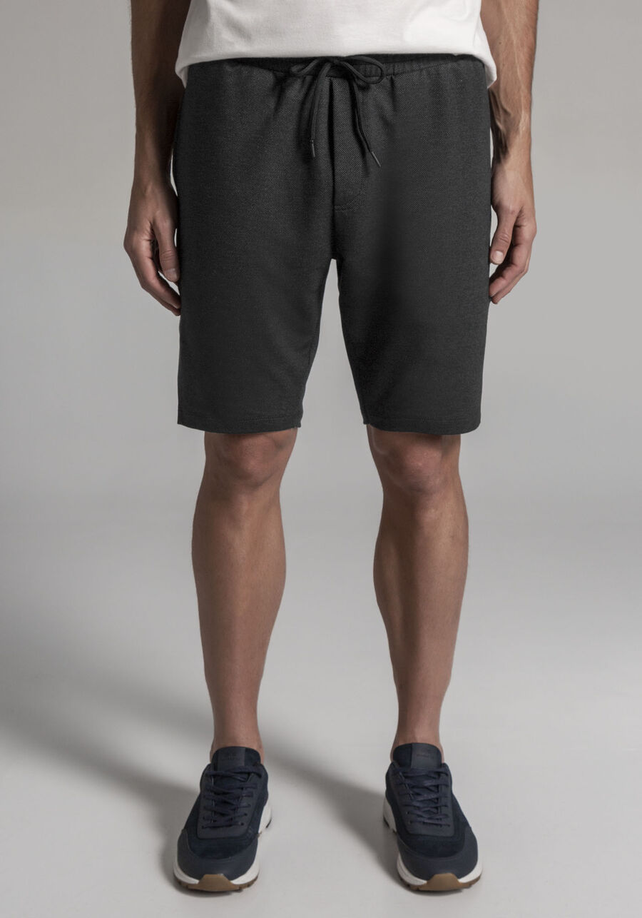 Bermuda Masculina em Moletom Denim, PRETO REATIVO. Bermuda Masculina em Moletom Denim, PRETO REATIVO, large.