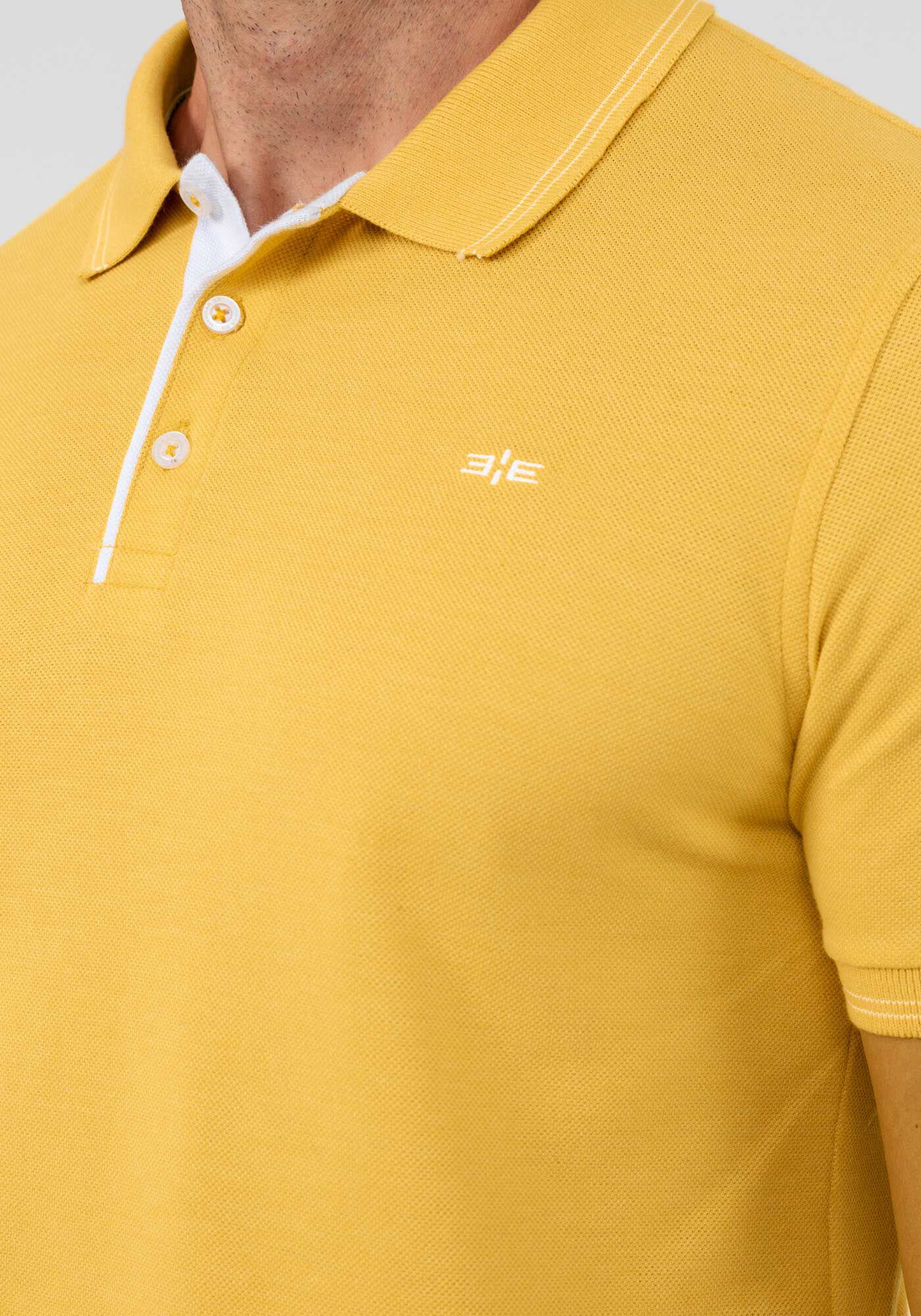 Camisa Polo Masculina em Malha Piquet, AMARELO GAUDI, large.