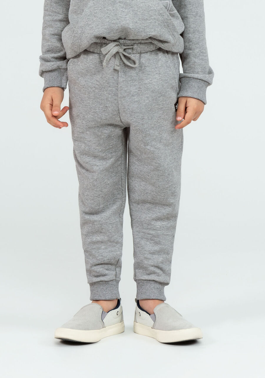 Calça em Moletom com Bolsos Tal Pai Tal Filho Infantil, MESCLA MEDIO. Calça em Moletom com Bolsos Tal Pai Tal Filho Infantil, MESCLA MEDIO, large.