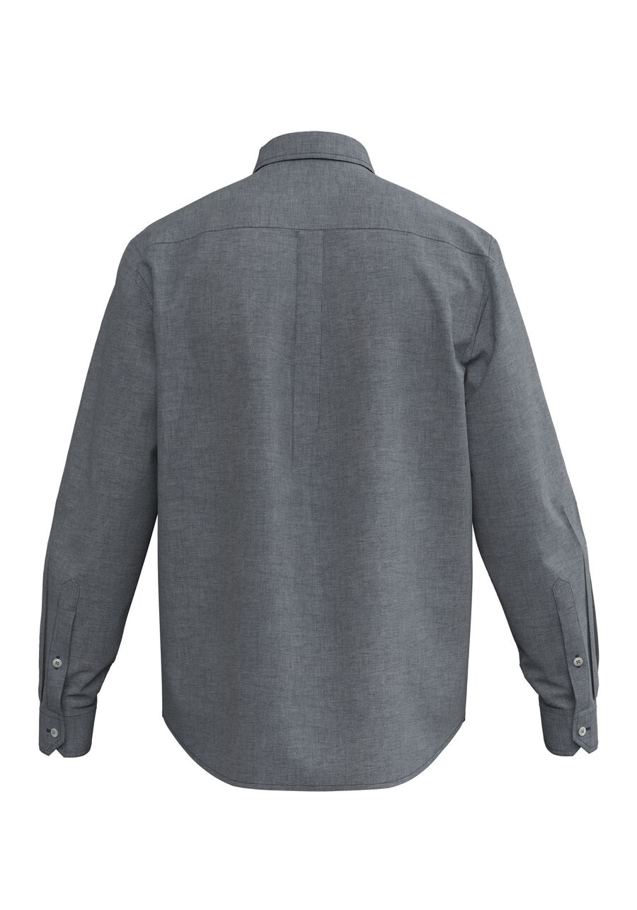 Camisa Comfort De Mangas Longas Com Bolso Em Oxford, MARINHO ACTION. Camisa Comfort De Mangas Longas Com Bolso Em Oxford, MARINHO ACTION, large.