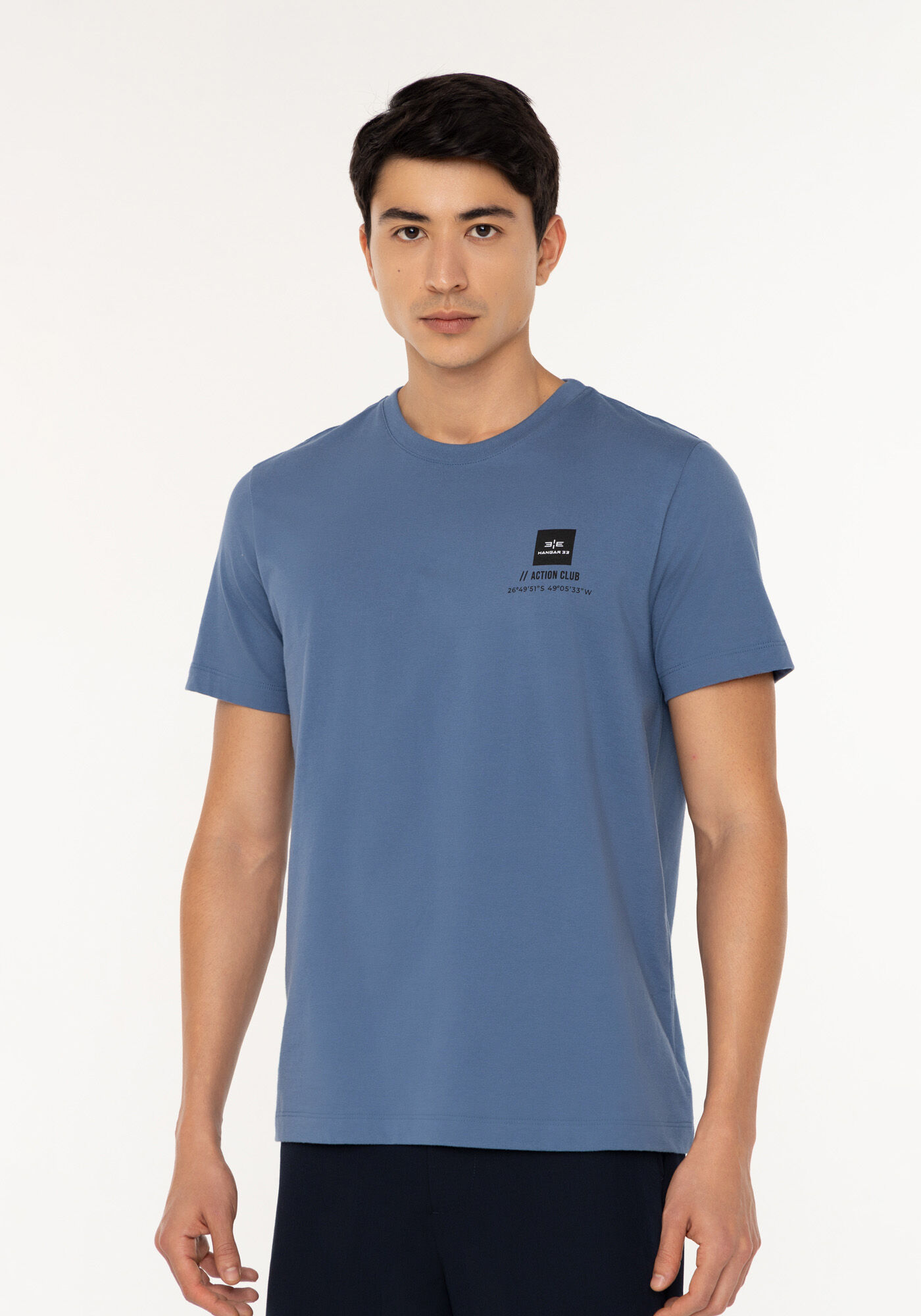 Camiseta Com Estampa Localizada E Manga Curta Em Meia Malha, MARINHO CRISTAL, large.