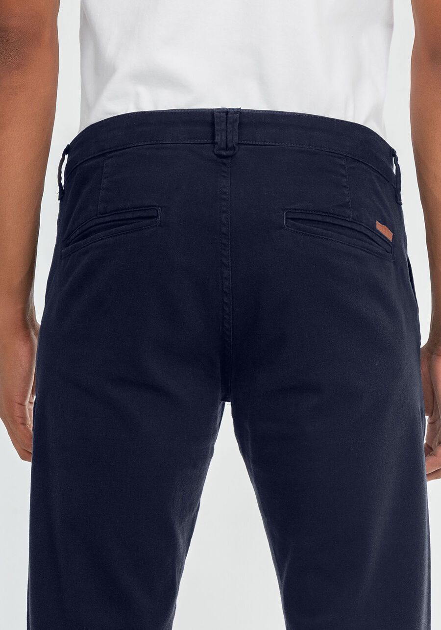 Calça Chino Reta em Sarja, MARINHO ACTION. Calça Chino Reta em Sarja, MARINHO ACTION, large.