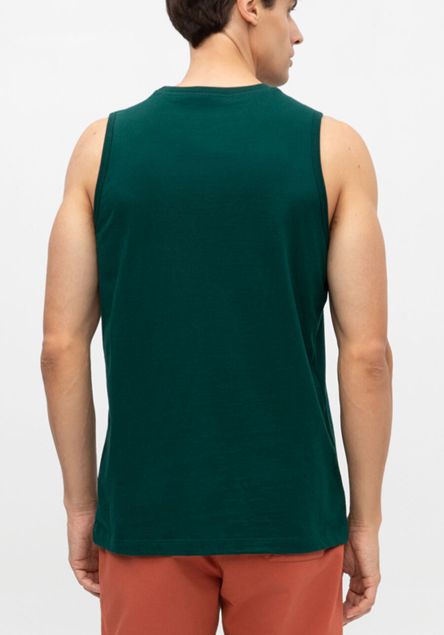 Regata Colors Em Meia Malha De Algodão Responsável, VERDE ARABESQUE. Regata Colors Em Meia Malha De Algodão Responsável, VERDE ARABESQUE, large.