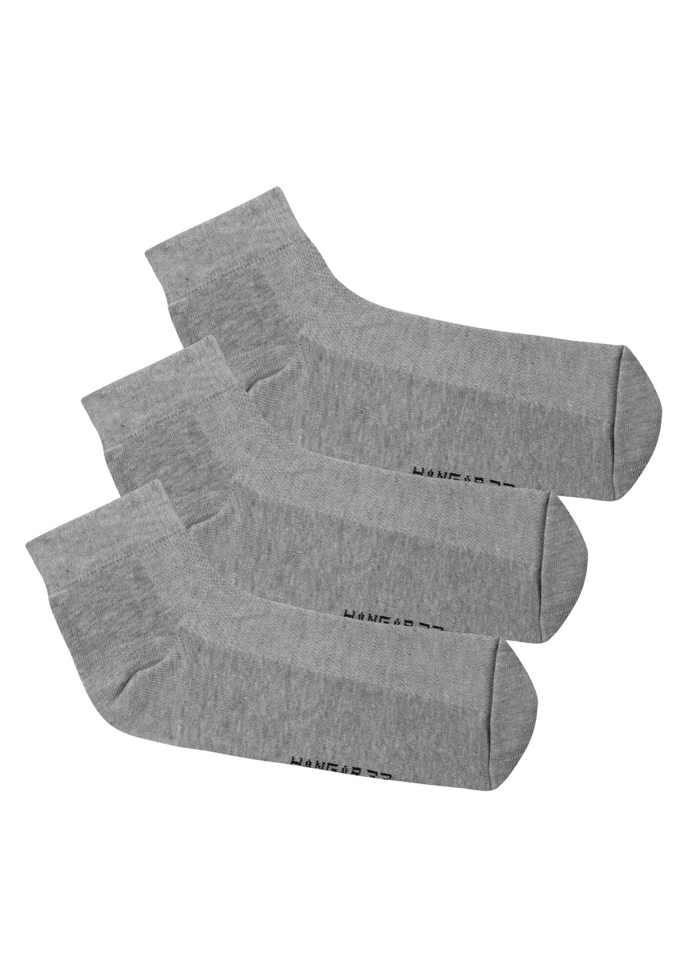 Kit Com 3 Pares De Meia Com Cano Curto, MESCLA ESCURO, large.