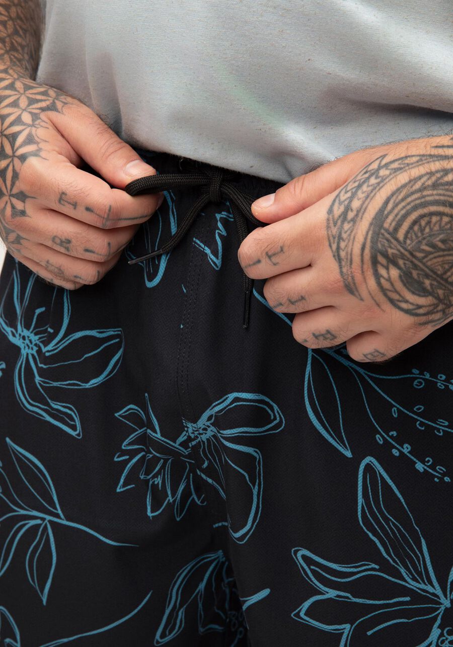 Shorts Masculino em Tecido Plano Estampado, MARINHO ACTION. Shorts Masculino em Tecido Plano Estampado, MARINHO ACTION, large.
