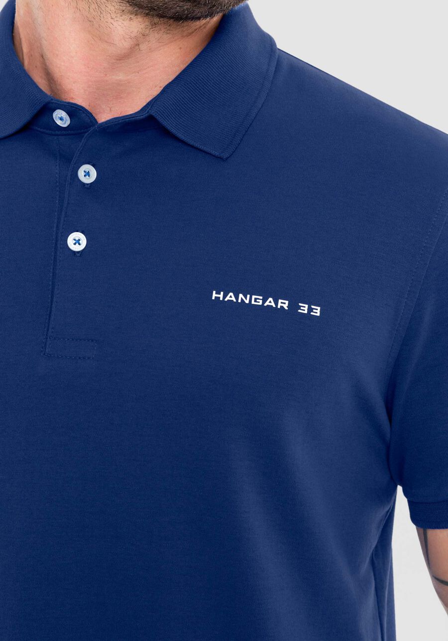 Camisa Polo Masculina em Malha com Retilínea, MARINHO INLE. Camisa Polo Masculina em Malha com Retilínea, MARINHO INLE, large.