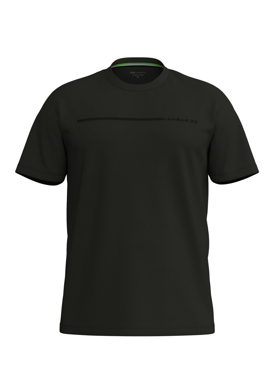 Camiseta De Mangas Curtas Big & Tall Em Malha Responsável, PRETO. Camiseta De Mangas Curtas Big & Tall Em Malha Responsável, PRETO, large.