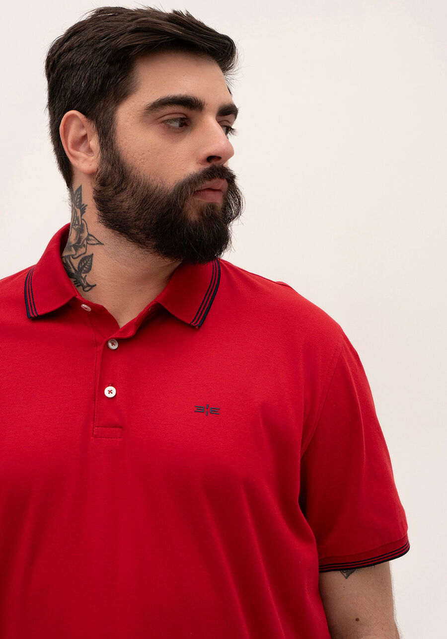 Camisa polo masculina big e tall, VERMELHO SKETCH. Camisa polo masculina big e tall, VERMELHO SKETCH, large.