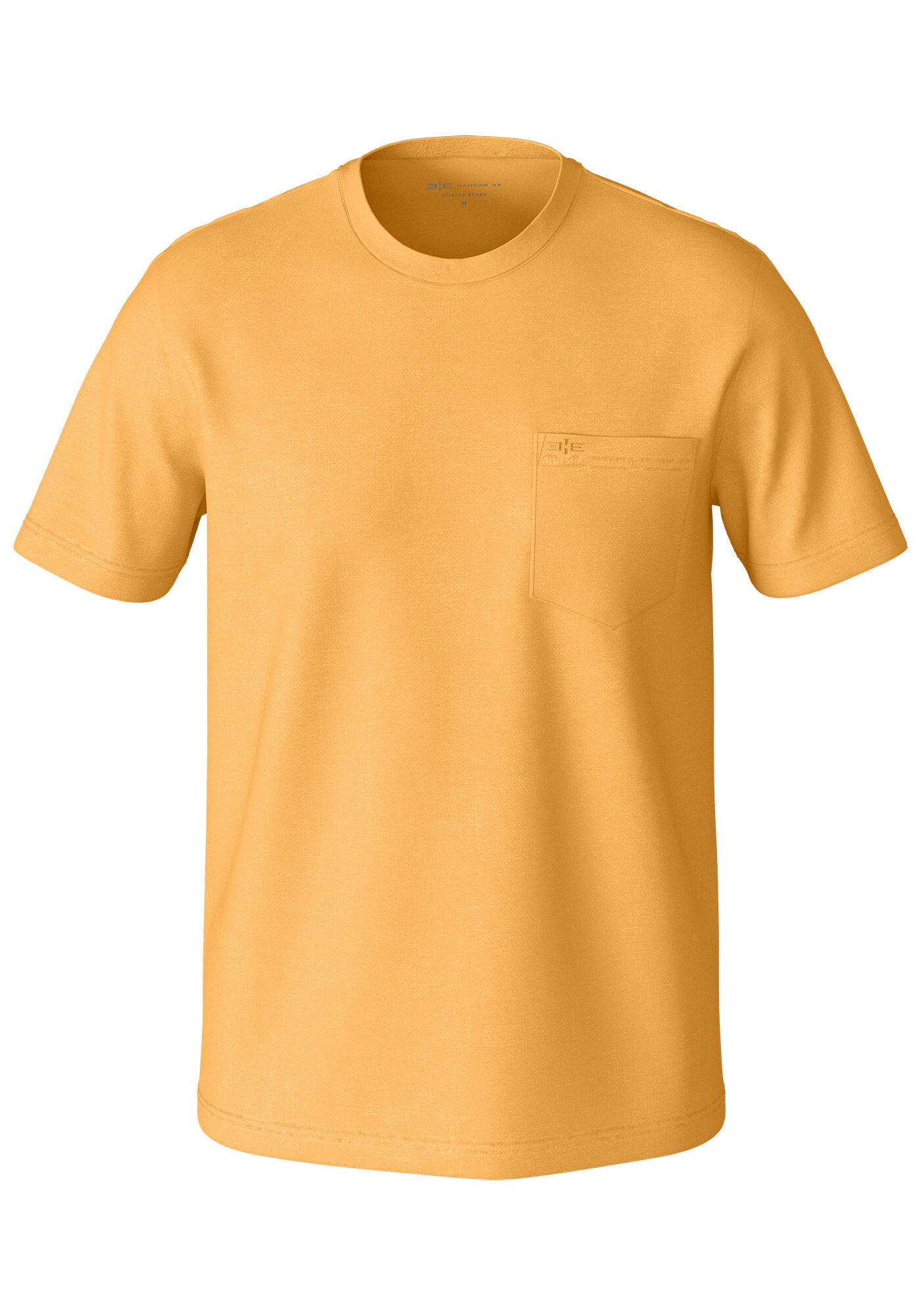 Camiseta Masculina em Malha com Bolso, AMARELO CURRY, large.