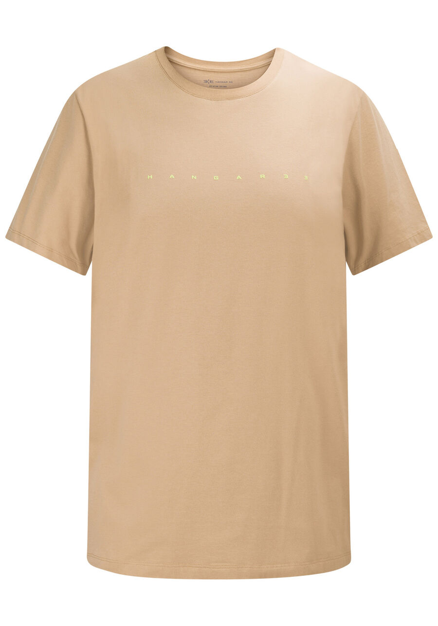 Camiseta Masculina Big & Tall em Malha Paletizada, BEGE TIGER. Camiseta Masculina Big & Tall em Malha Paletizada, BEGE TIGER, large.