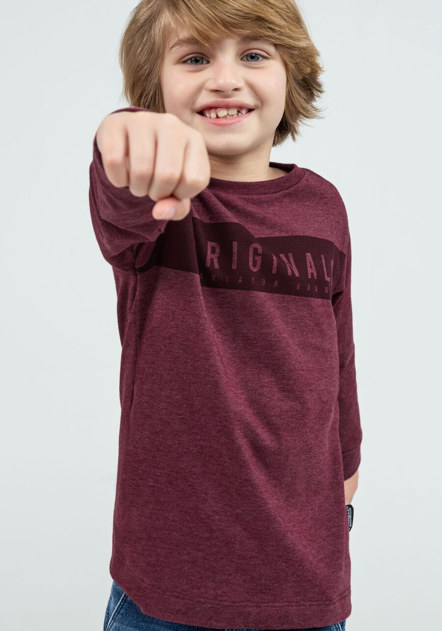 Camiseta Manga Longa Tal Pai Tal Filho Infantil, BORDO WITCH, large.