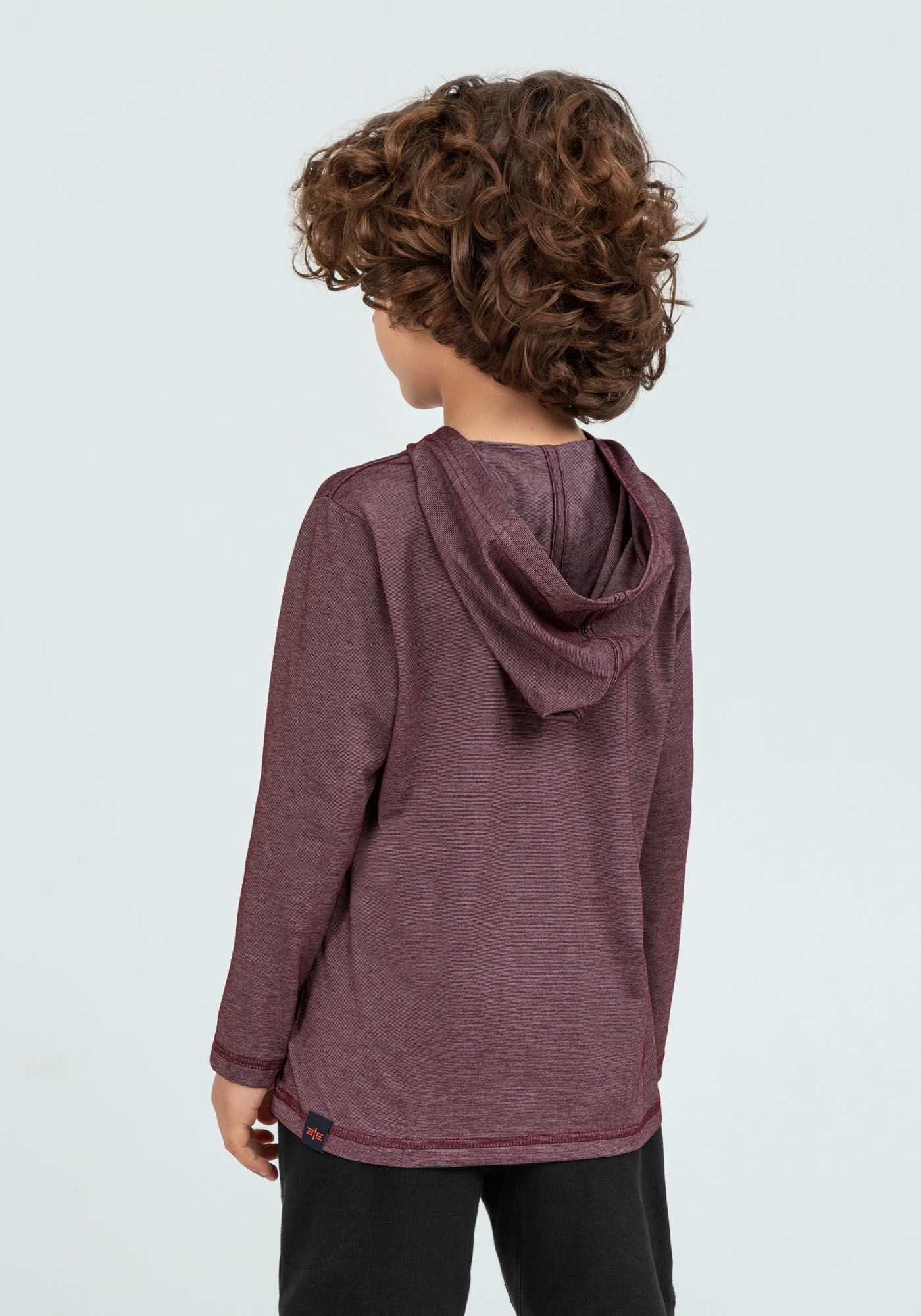 Camiseta Manga Longa com Capuz Tal Pai Tal Filho Infantil, BORDO WITCH, large.