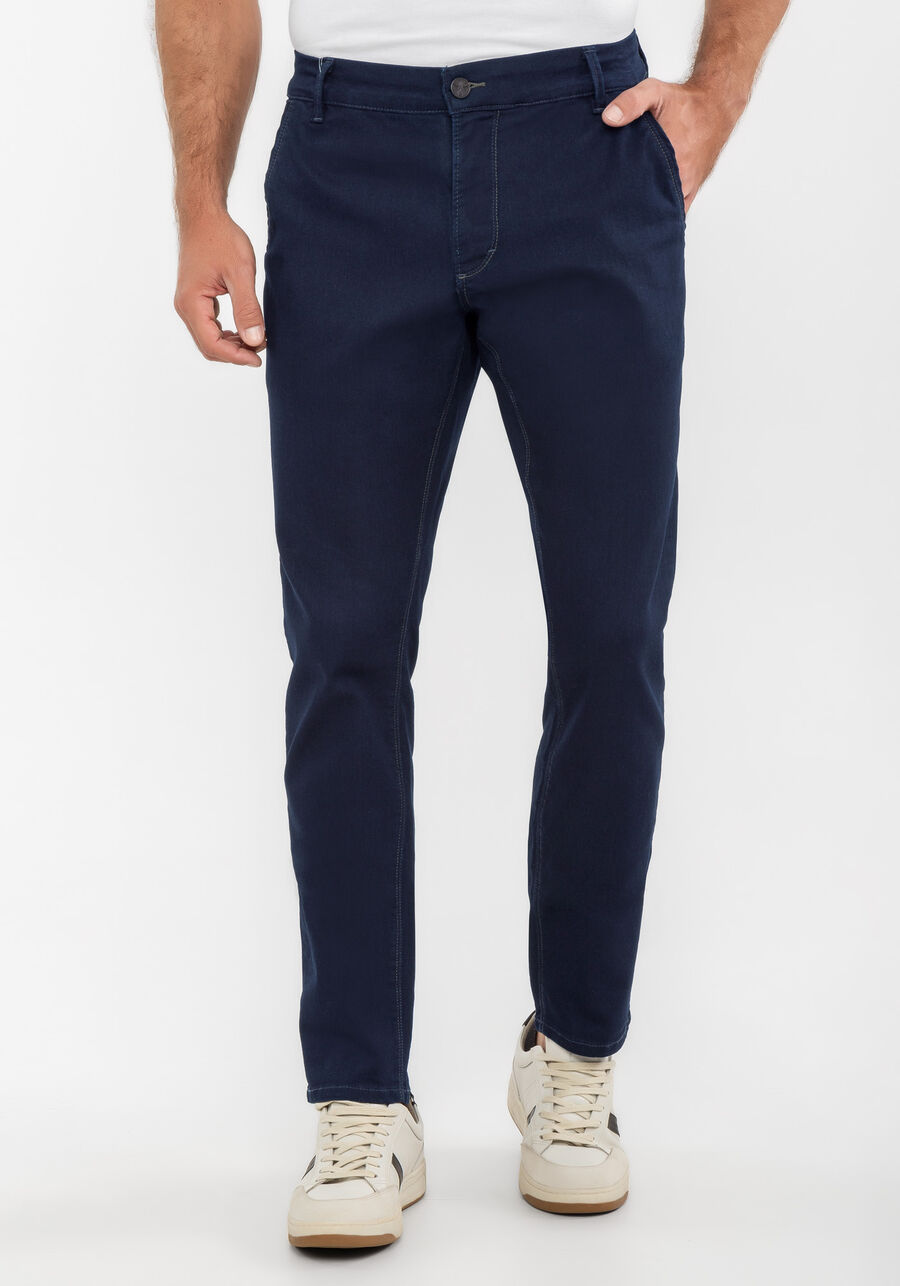 Calça Jeans Masculina Skinny Denim Escuro, JEANS. Calça Jeans Masculina Skinny Denim Escuro, JEANS, large.