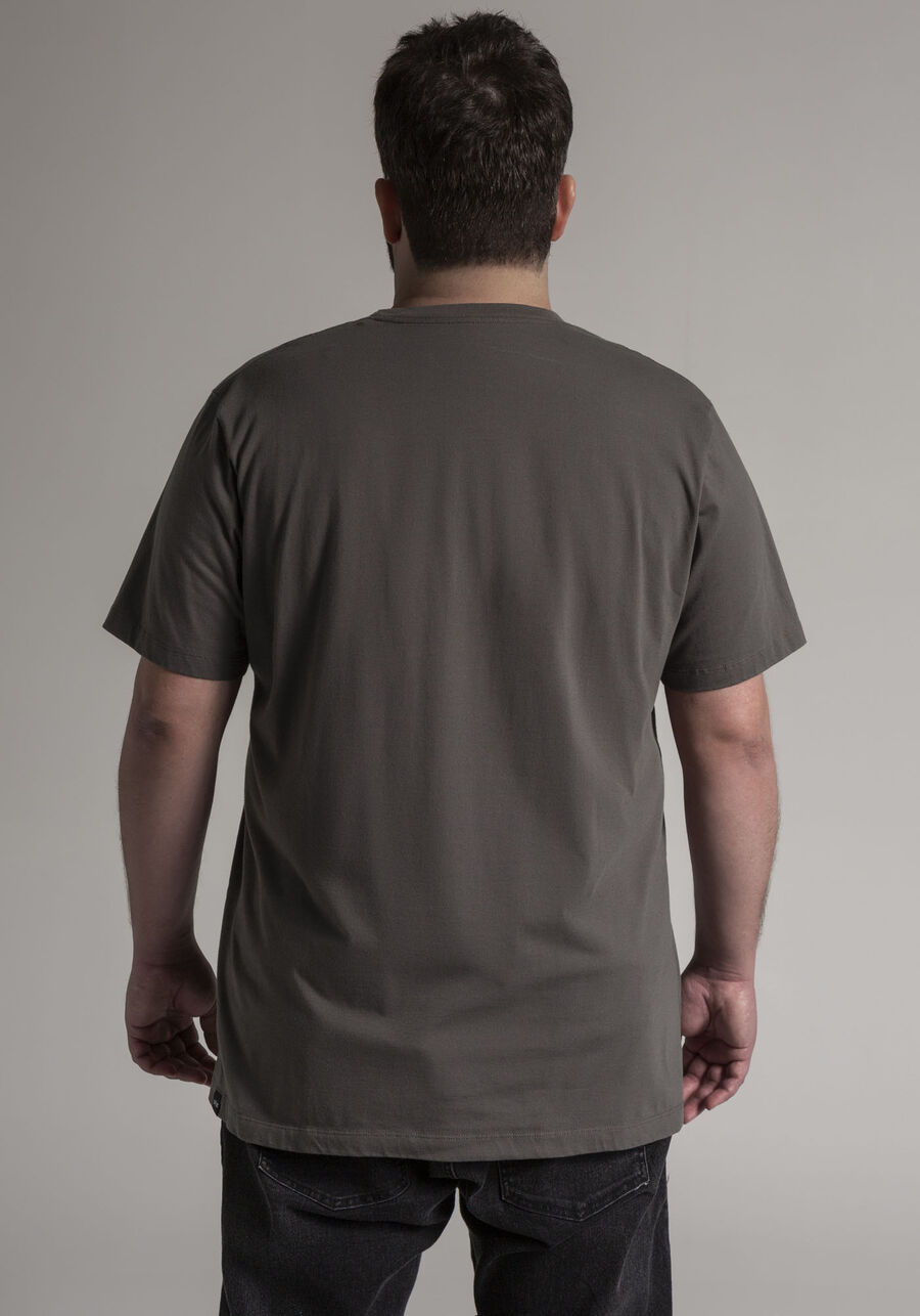 Camiseta Masculina Estampada Big & Tall, MARROM MEDITERRANEO, large.