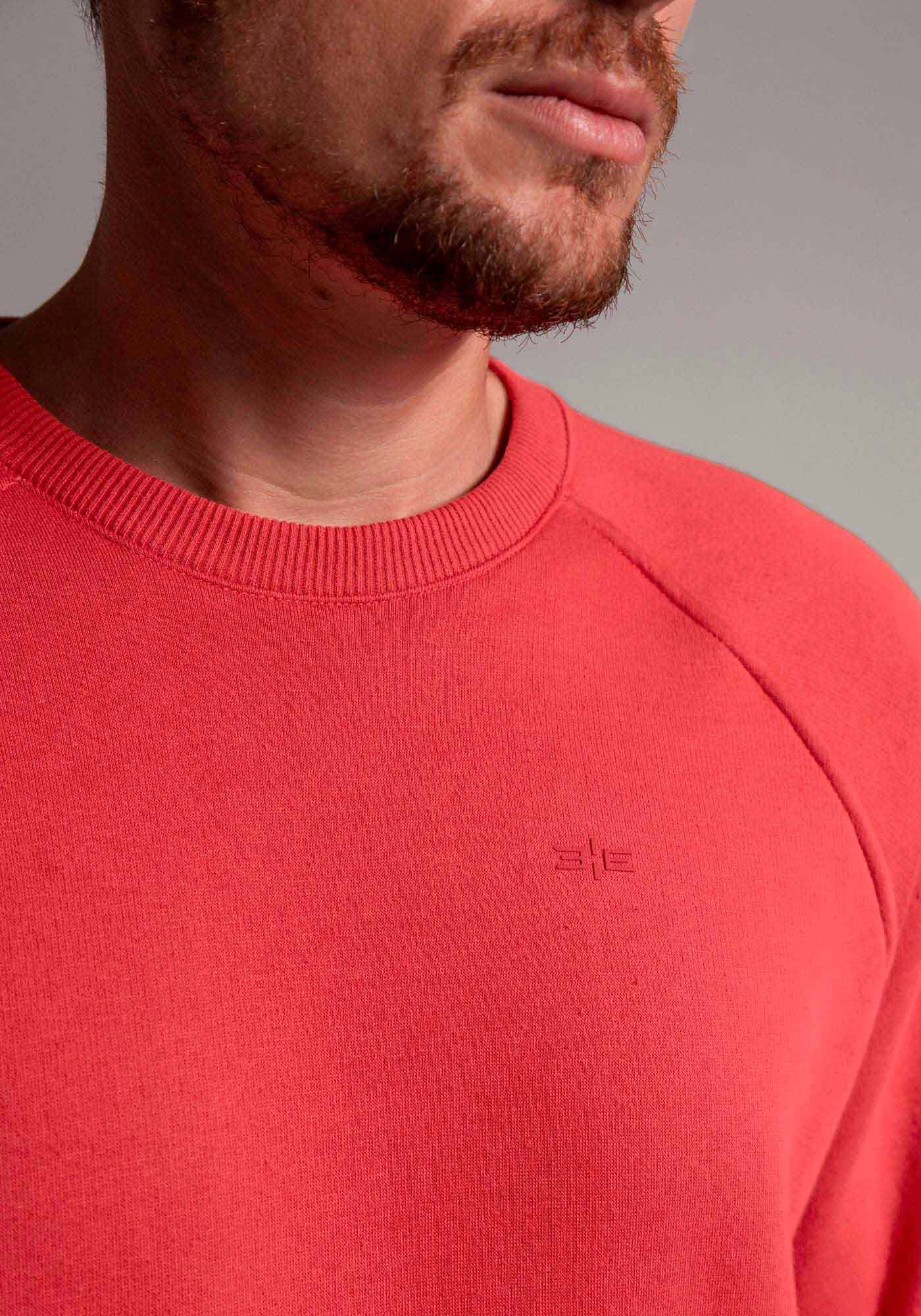 Blus&atilde;o Masculino em Moletom 3 Cabos com Punho, VERMELHO POMME, large.