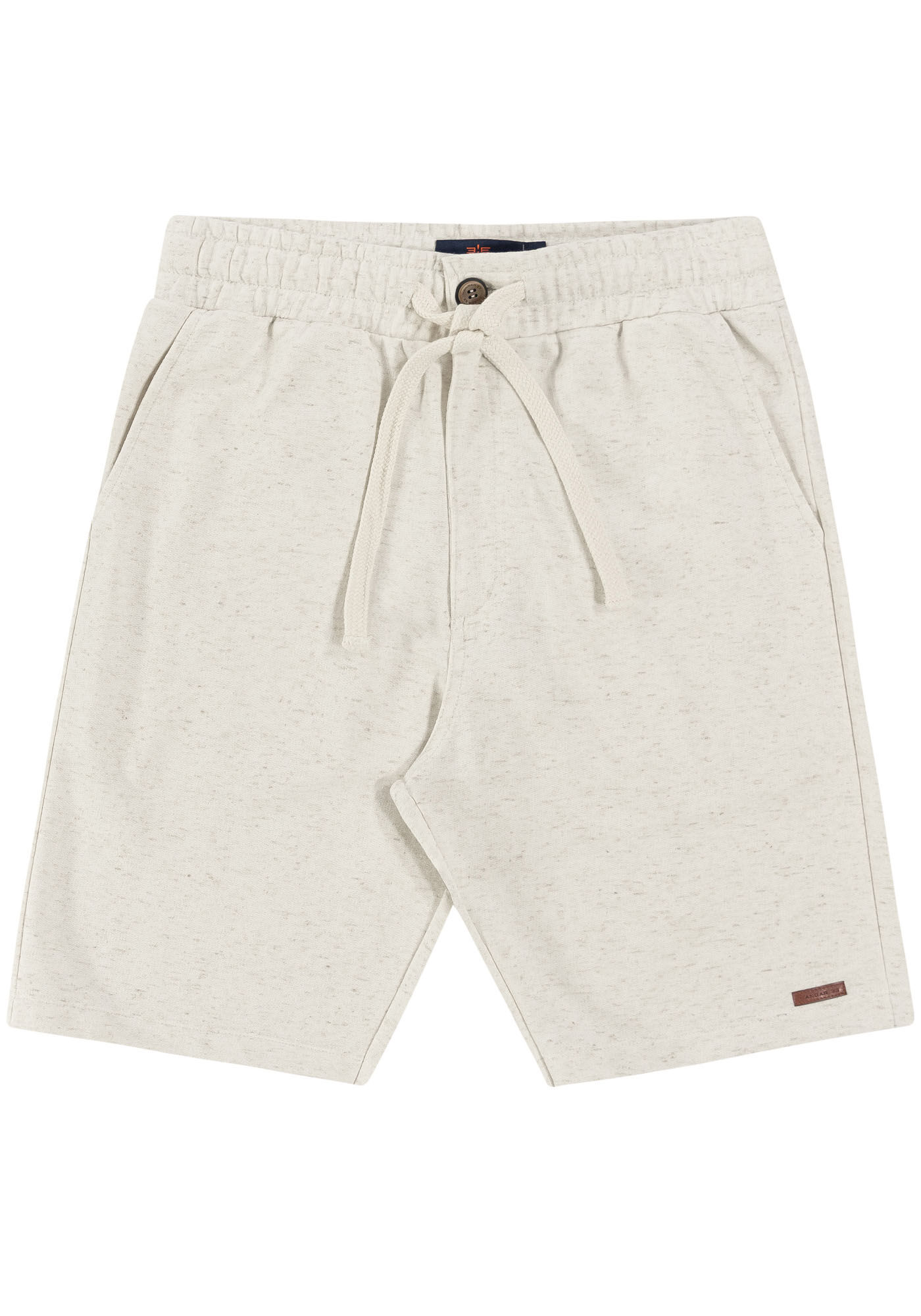 Bermuda Masculina Reta em Moletom com Cadar&ccedil;o, BRANCO OFF WHITE, large.