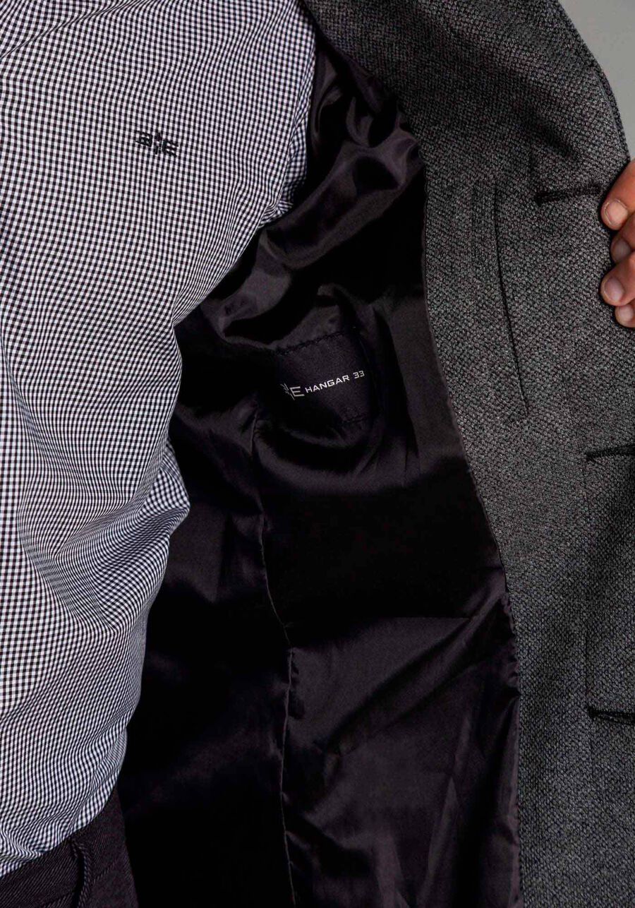 Trench Coat Masculino em Tecido Alfaiataria, CINZA NOTI. Trench Coat Masculino em Tecido Alfaiataria, CINZA NOTI, large.