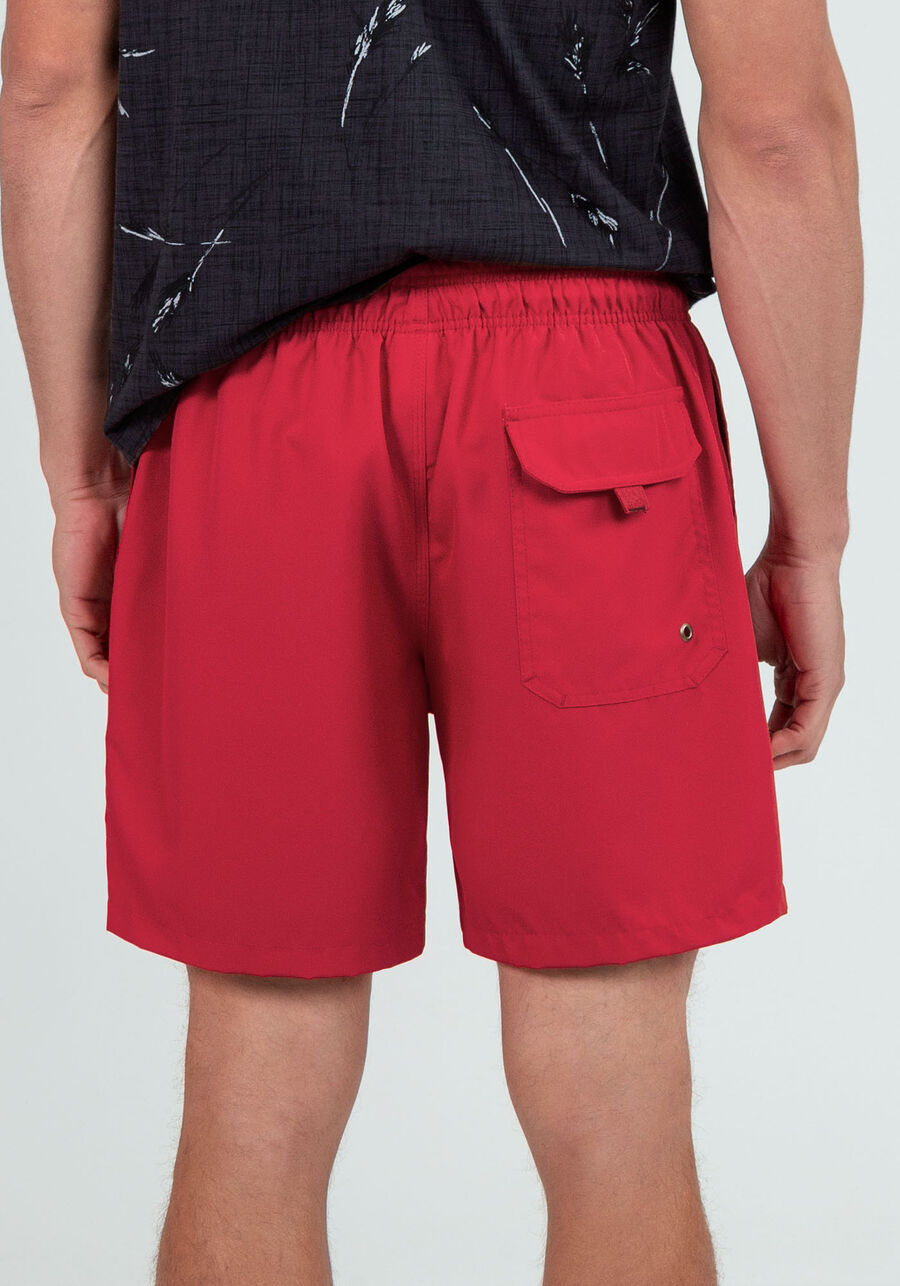 Shorts Masculino em Tecido Plano com Cadarço, VERMELHO SKETCH. Shorts Masculino em Tecido Plano com Cadarço, VERMELHO SKETCH, large.