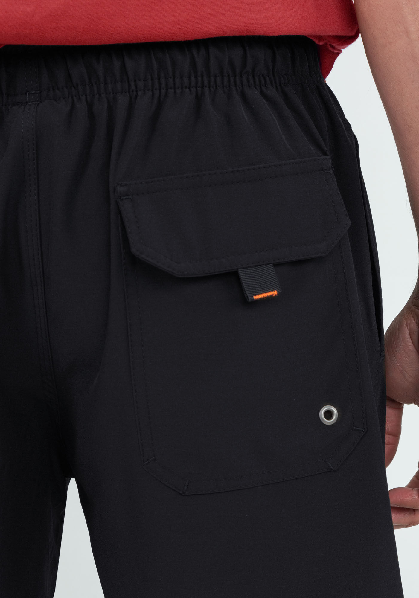 Shorts Masculino em Tecido Plano com Cadar&ccedil;o, PRETO REATIVO, large.