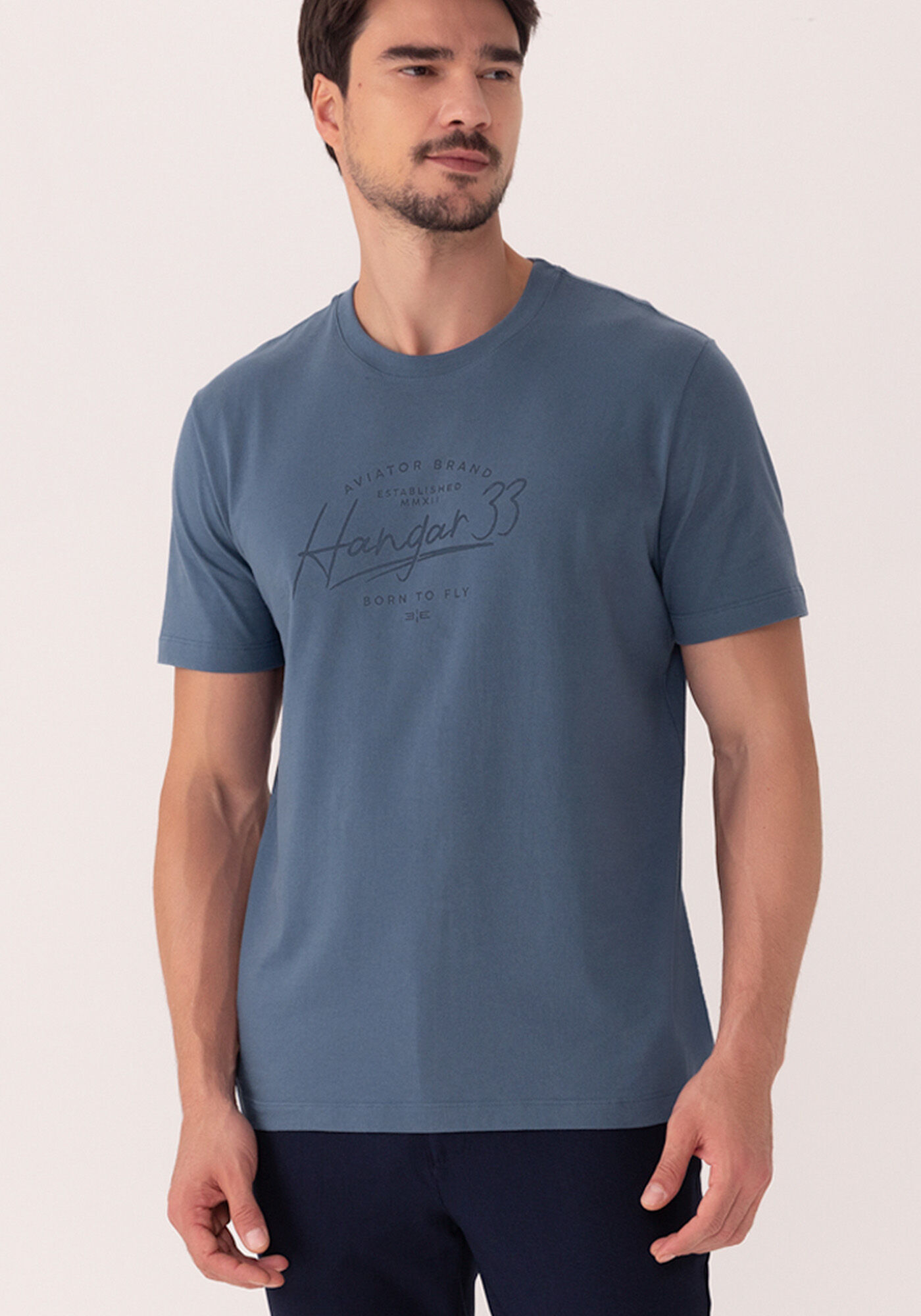 Camiseta Com Estampa Em Meia Malha De Algod&atilde;o, MARINHO CRISTAL, large.