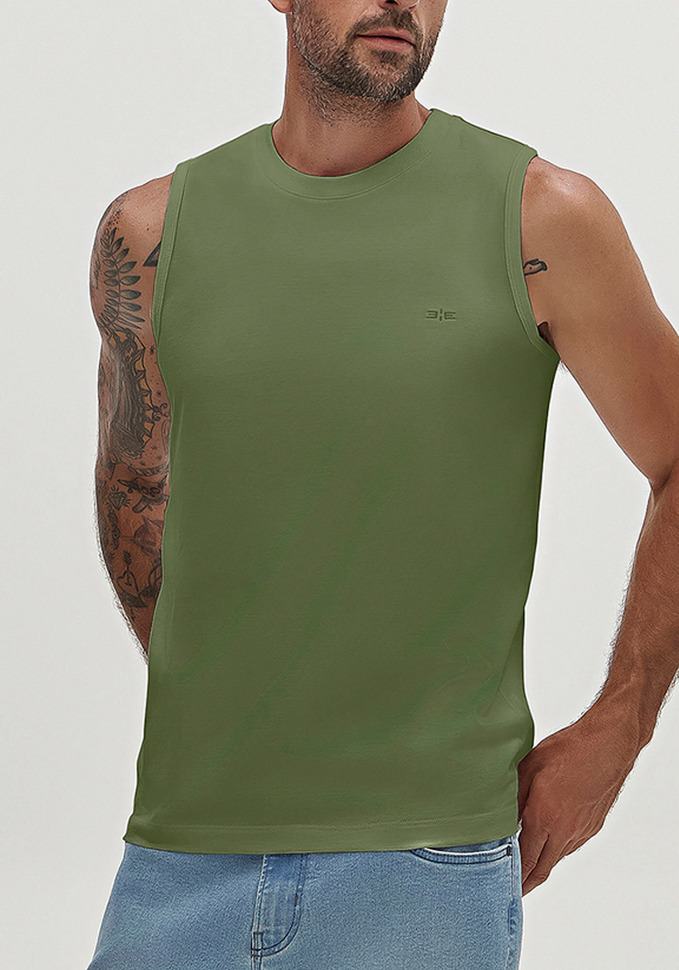 Regata Colors Em Meia Malha De Algod&atilde;o Respons&aacute;vel, VERDE MOVIMENTO, large.