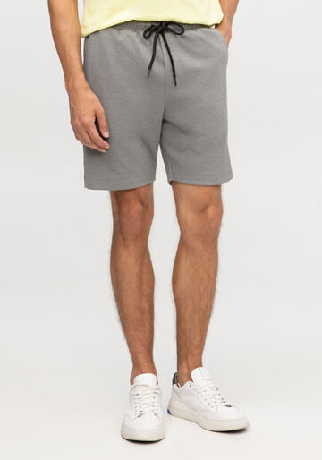 Bermuda Masculina em Malha Jacquard, PRETO. Bermuda Masculina em Malha Jacquard, PRETO, large.